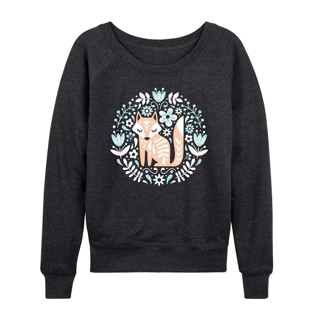 Women's Scandinavian Fox French Terry Long Sleeve Tee, Girl's,  Product Image