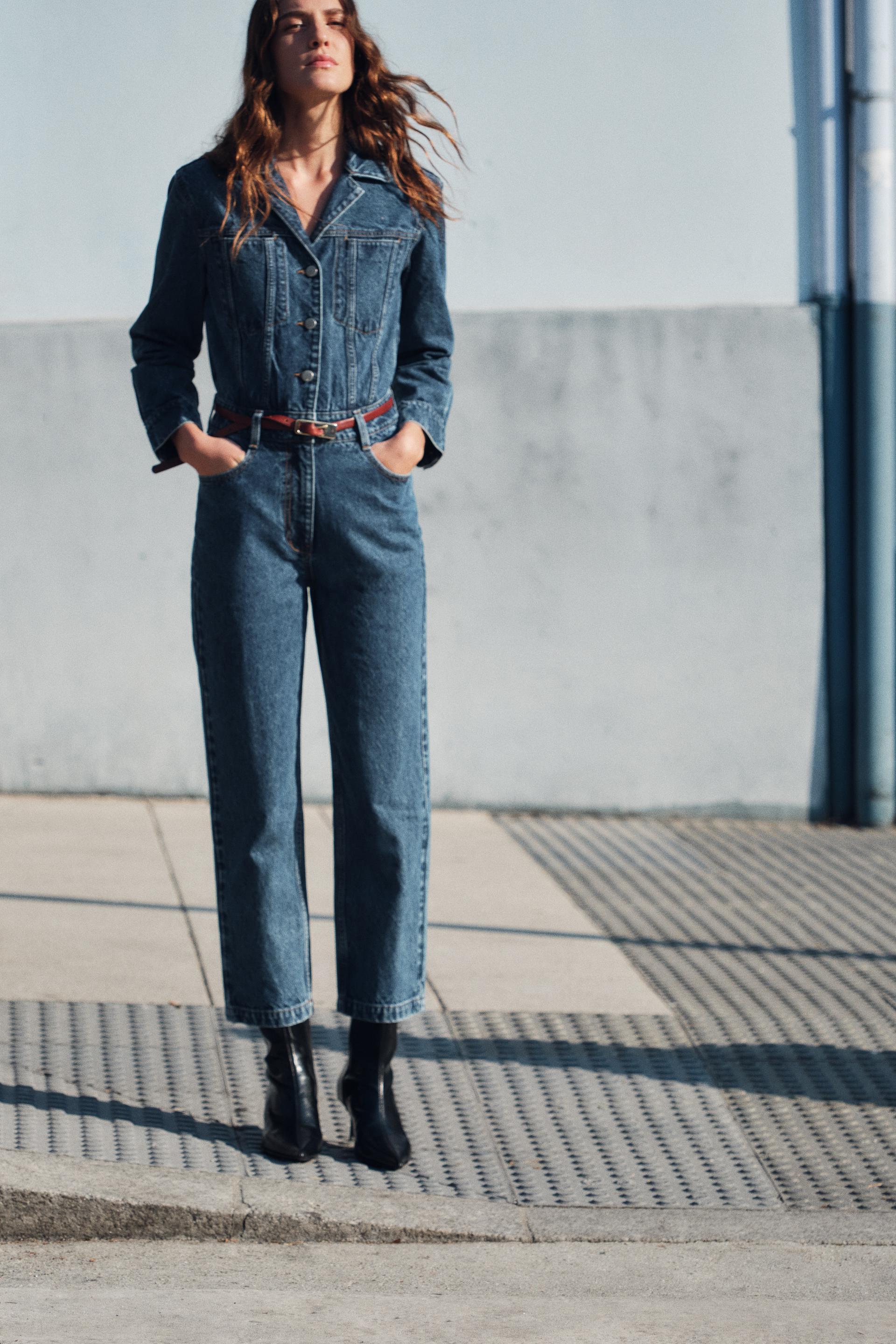 Z1975 LONG DENIM JUMPSUIT Product Image