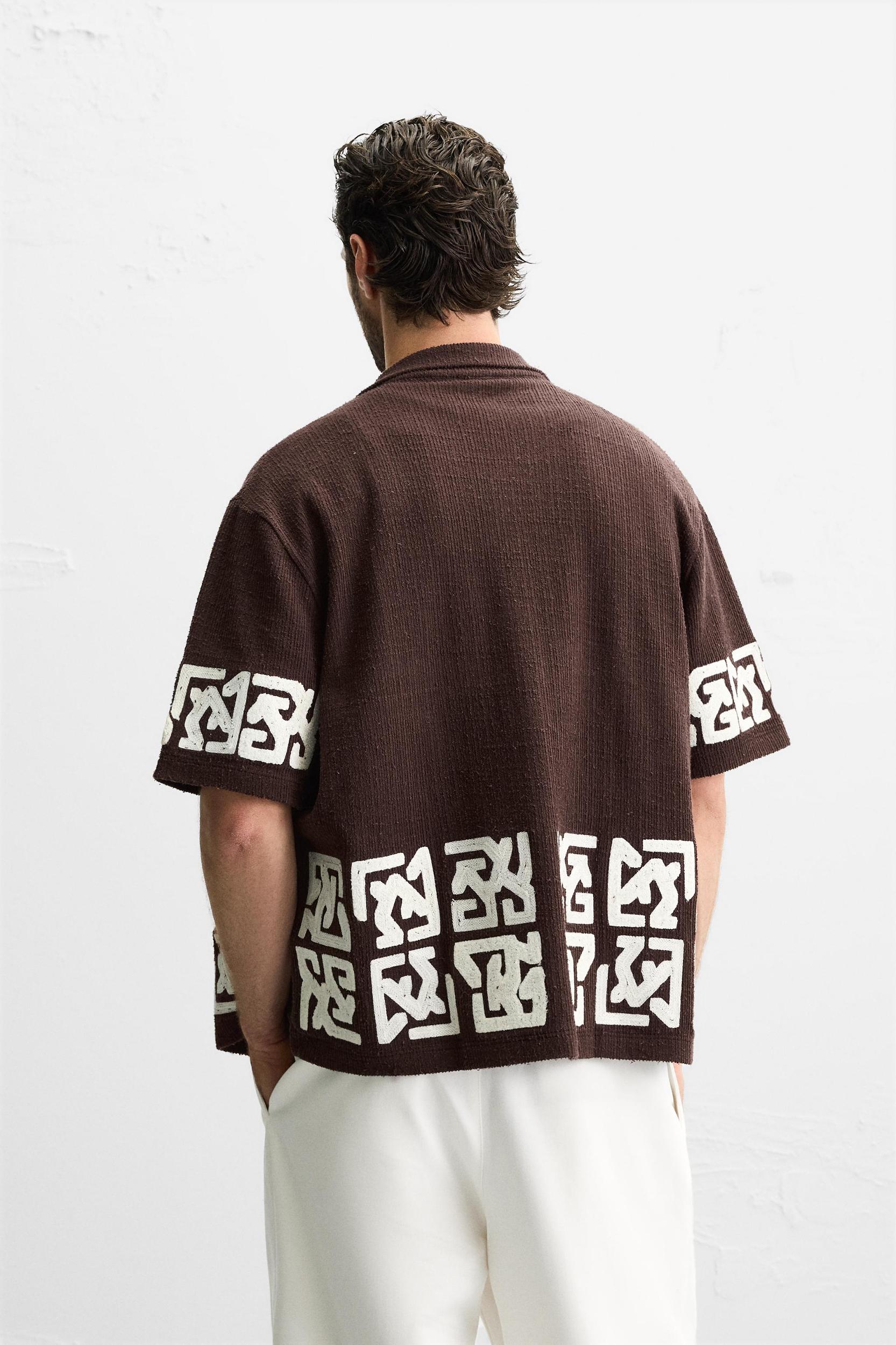 RELAXED FIT EMBROIDERED SHIRT Product Image