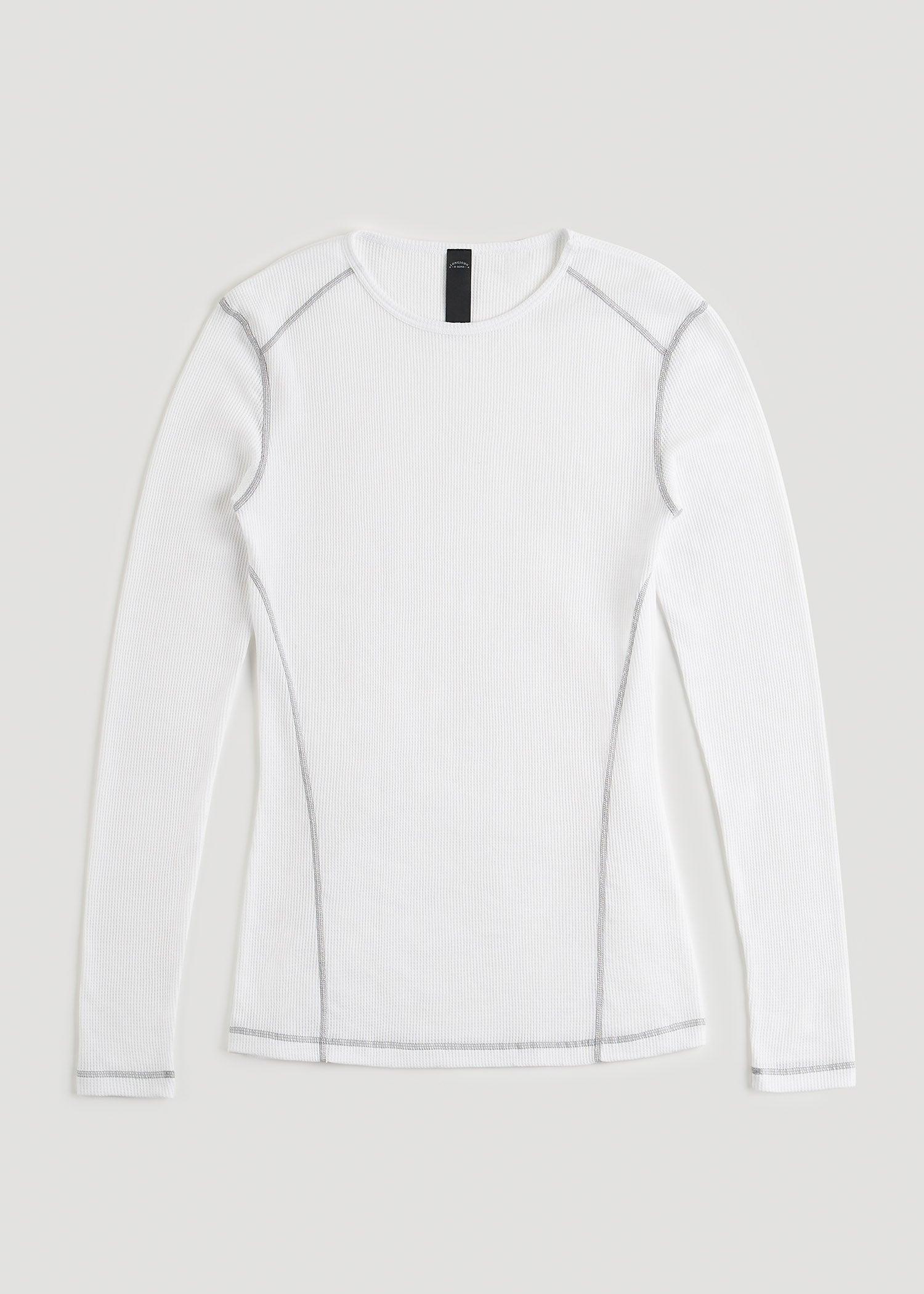 LJ&S Long Thermal Undershirt for Tall Men in White Male Product Image