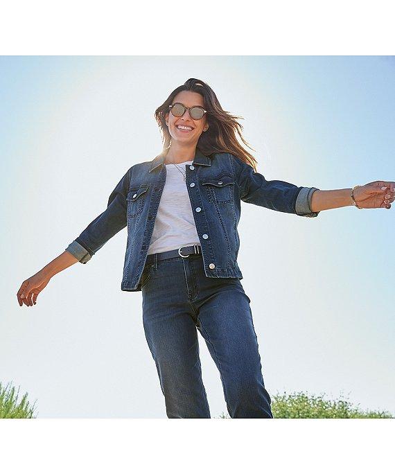 Tommy Bahama Leila Point Collar Long Sleeve Denim Jacket Product Image