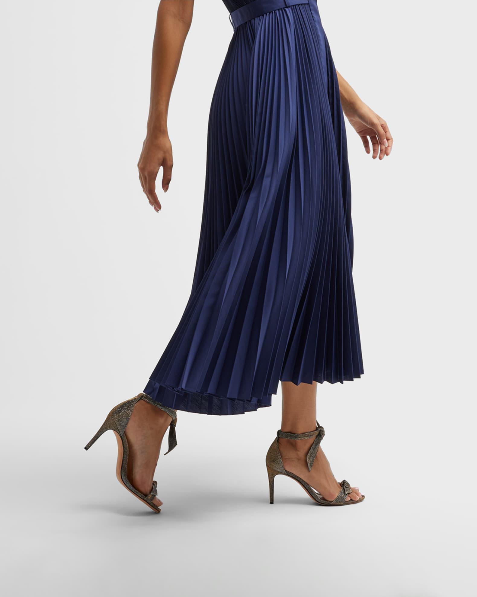 Clarita Mid-Heel Metallic Evening Fabric Sandals Product Image