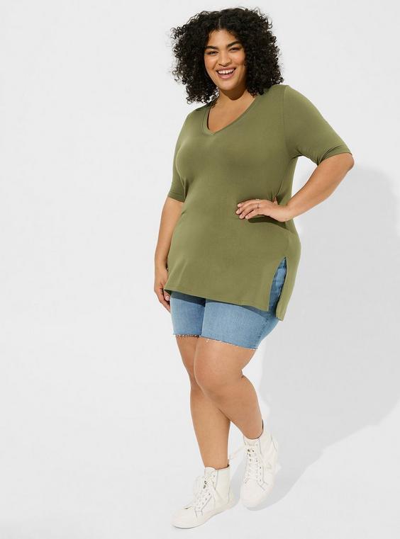 Super Soft V-Neck Tunic Tee Product Image