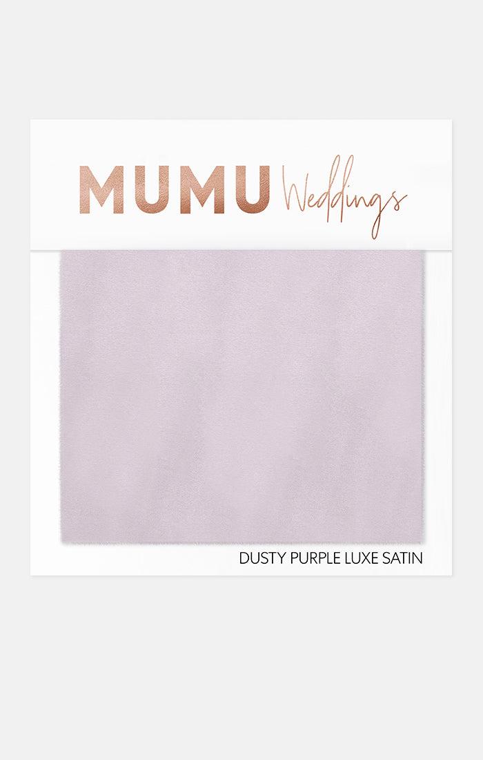 Bridesmaid Fabric Swatch ~ Dusty Purple Luxe Satin Product Image