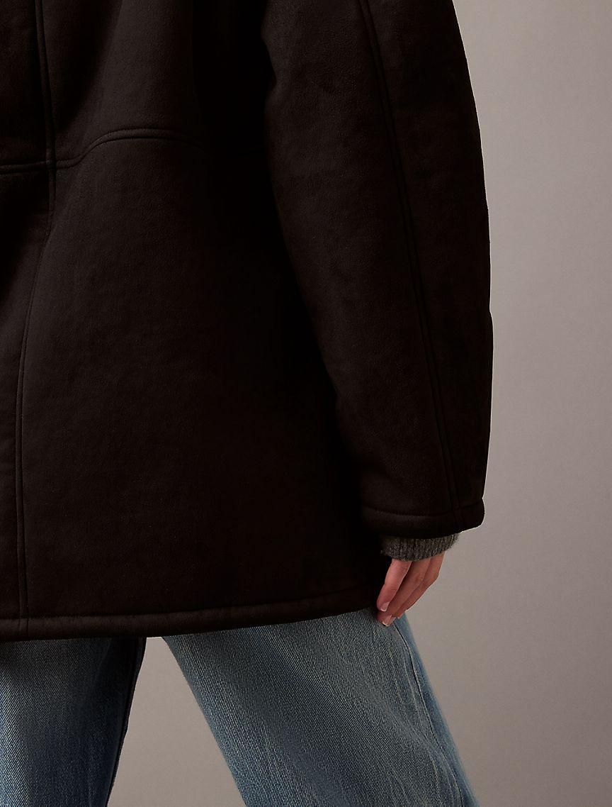 Faux Shearling Relaxed Coat Product Image