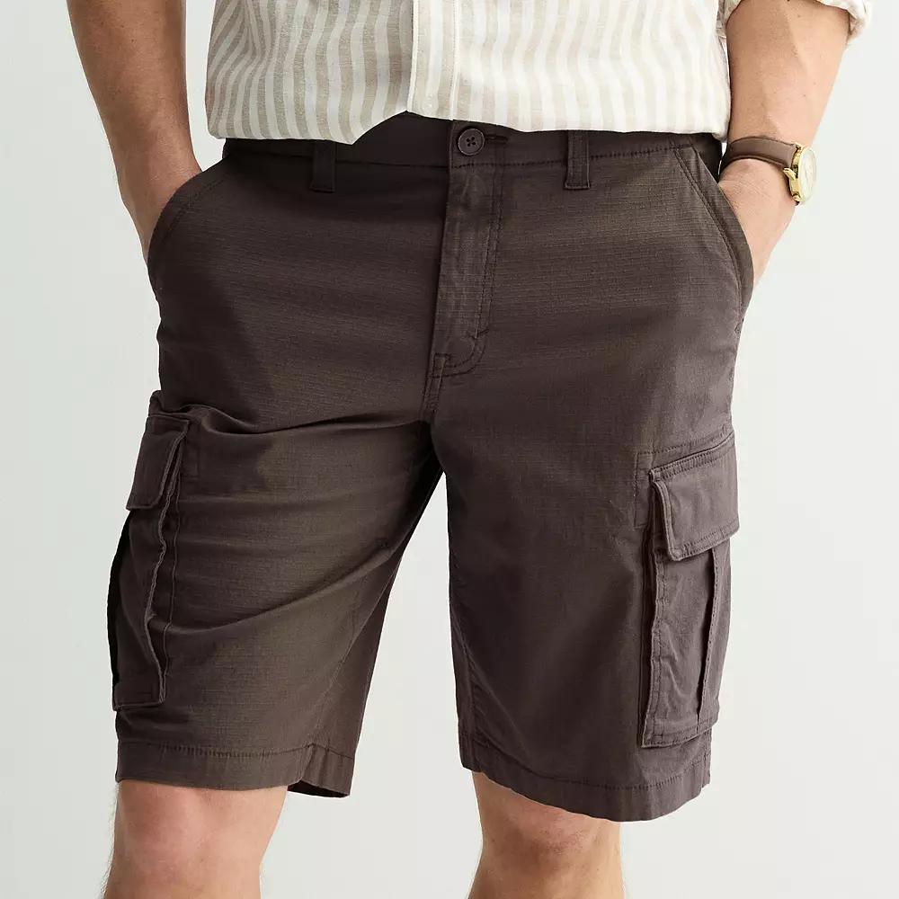 Men's Sonoma Goods For Life® 12" Flexwear Everyday Ripstop Cargo Shorts, Size: 28 12 IN, Berkley Brown Product Image