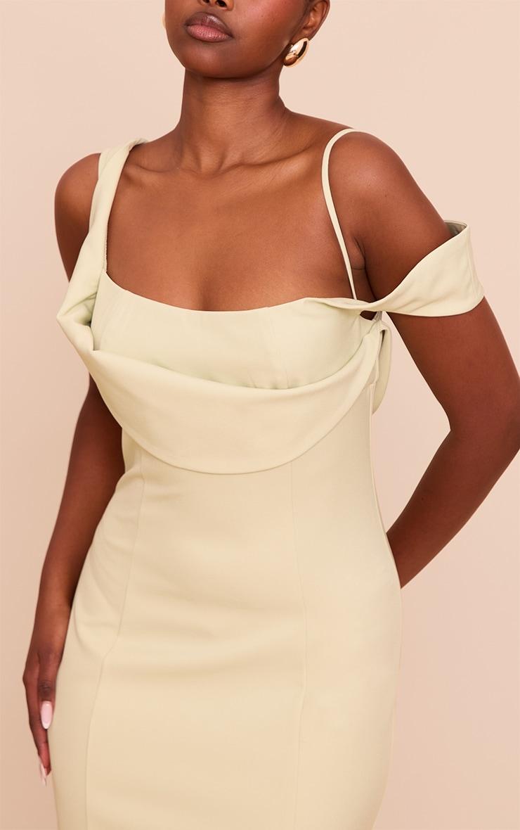 Sage Woven Square Neck Maxi Dress Product Image