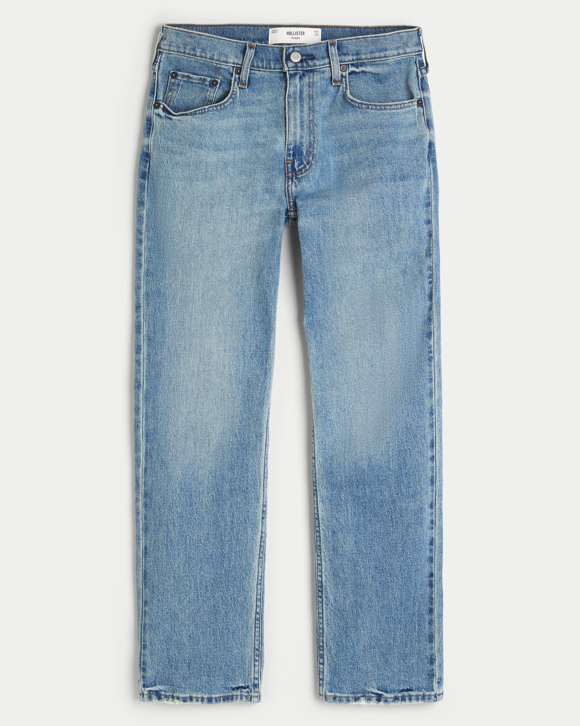 Medium Wash Straight Jeans Product Image