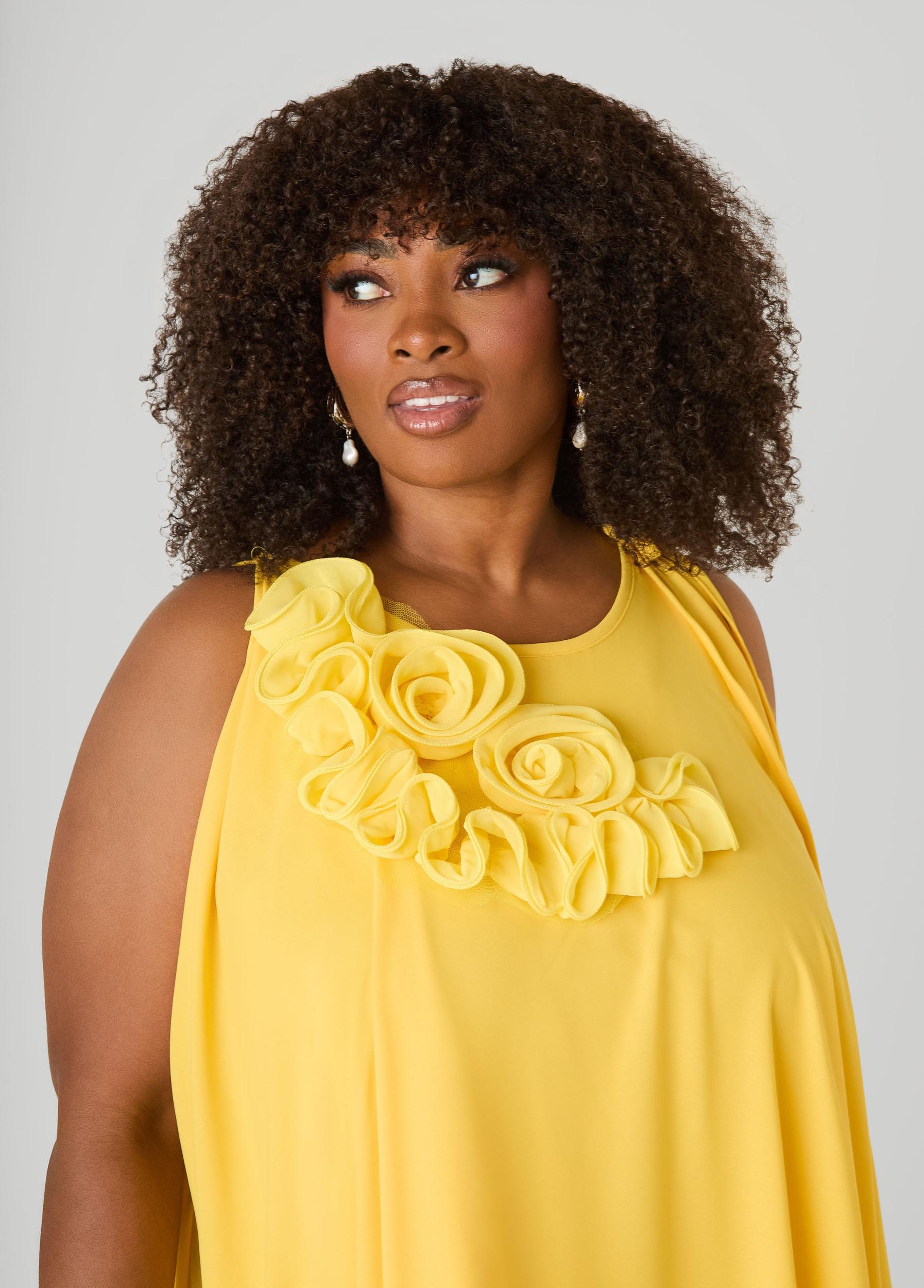 Rosette Midi Dress Product Image