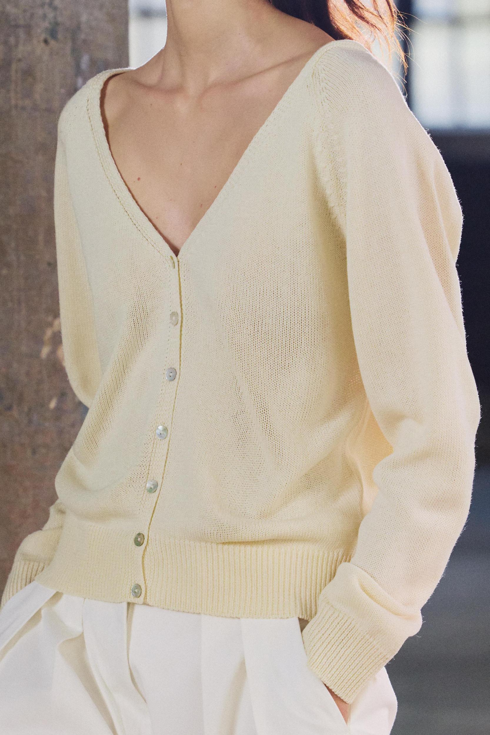 BUTTON KNIT SWEATER Product Image