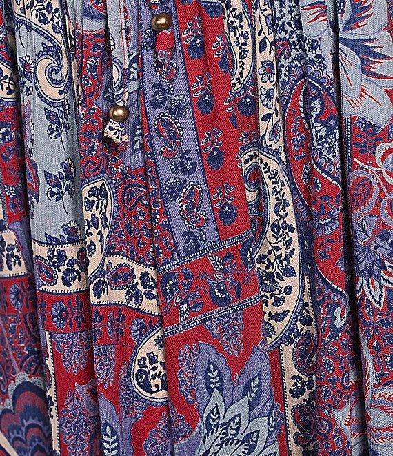 Angie Short Sleeve V-Neck Tie Front Patch Romper Product Image