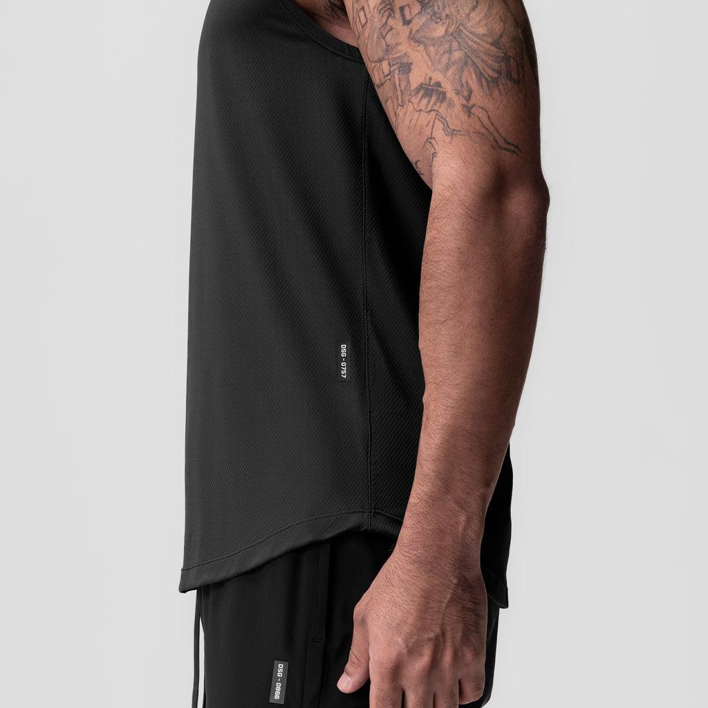0757. AeroSilver® Cutoff Tank - Black "Box Logo" Product Image