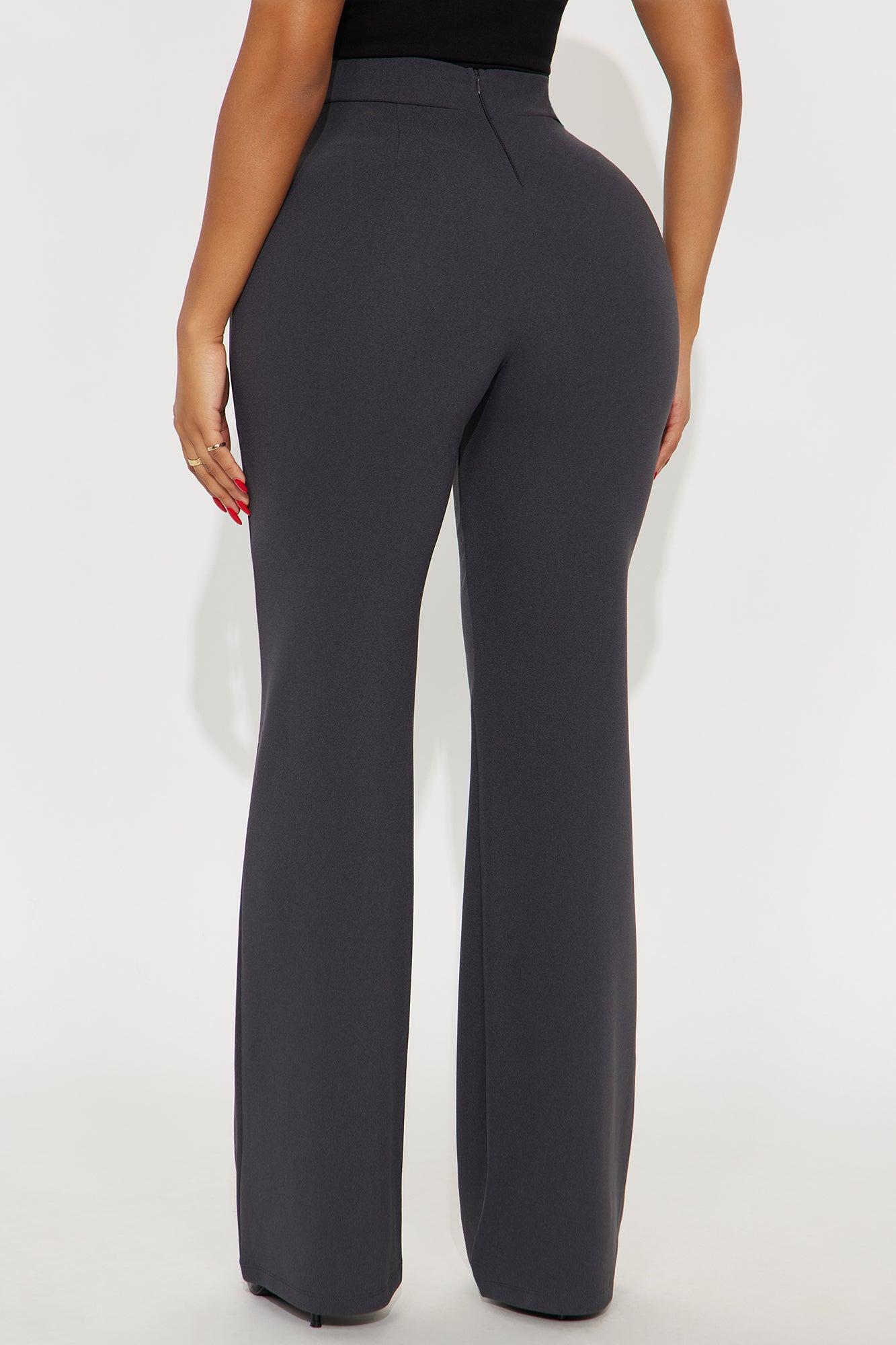 Victoria High Waisted Dress Pants - Charcoal Female Product Image