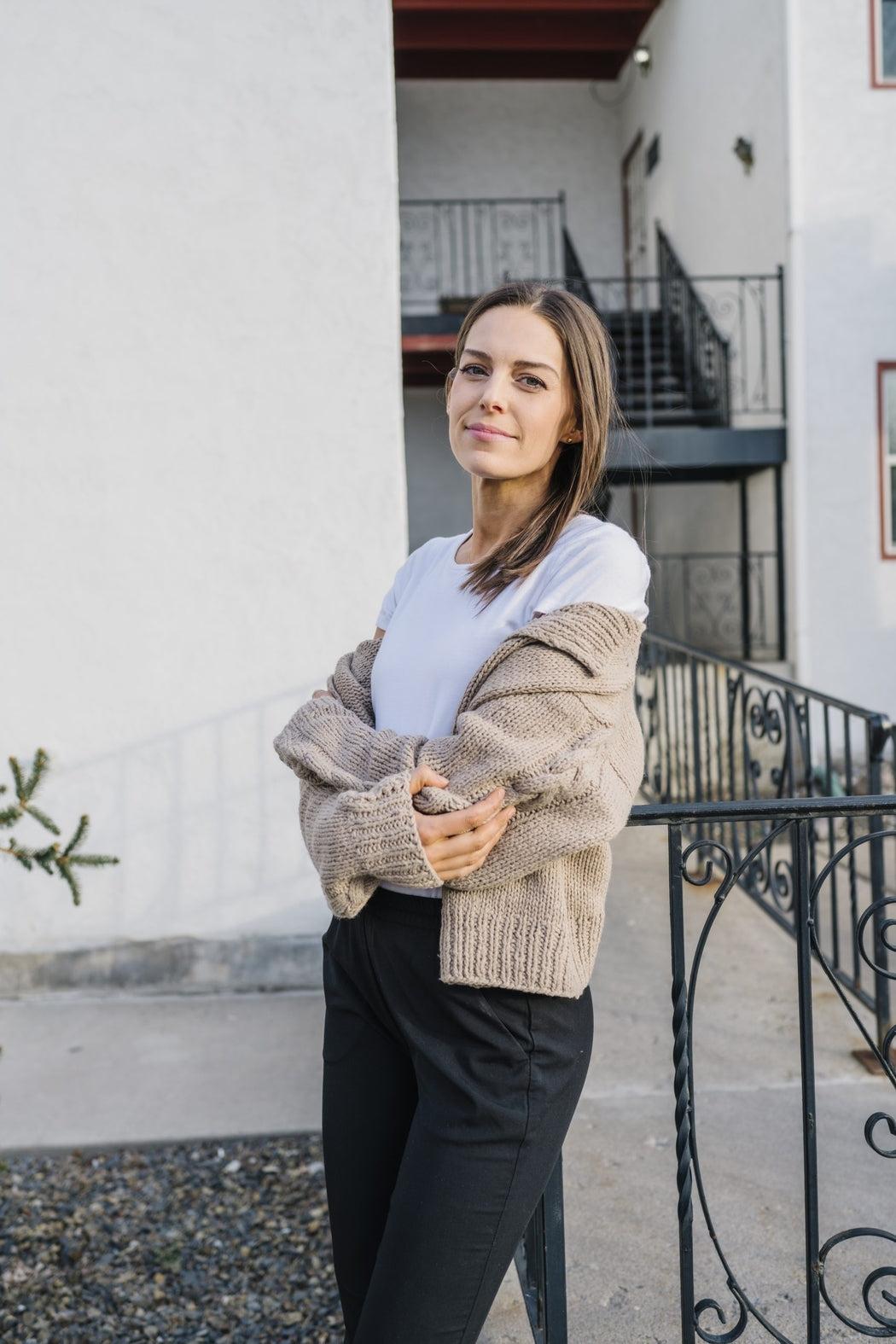 Hand Knit, Natural Dyed, Merino Wool Sweater. Product Image