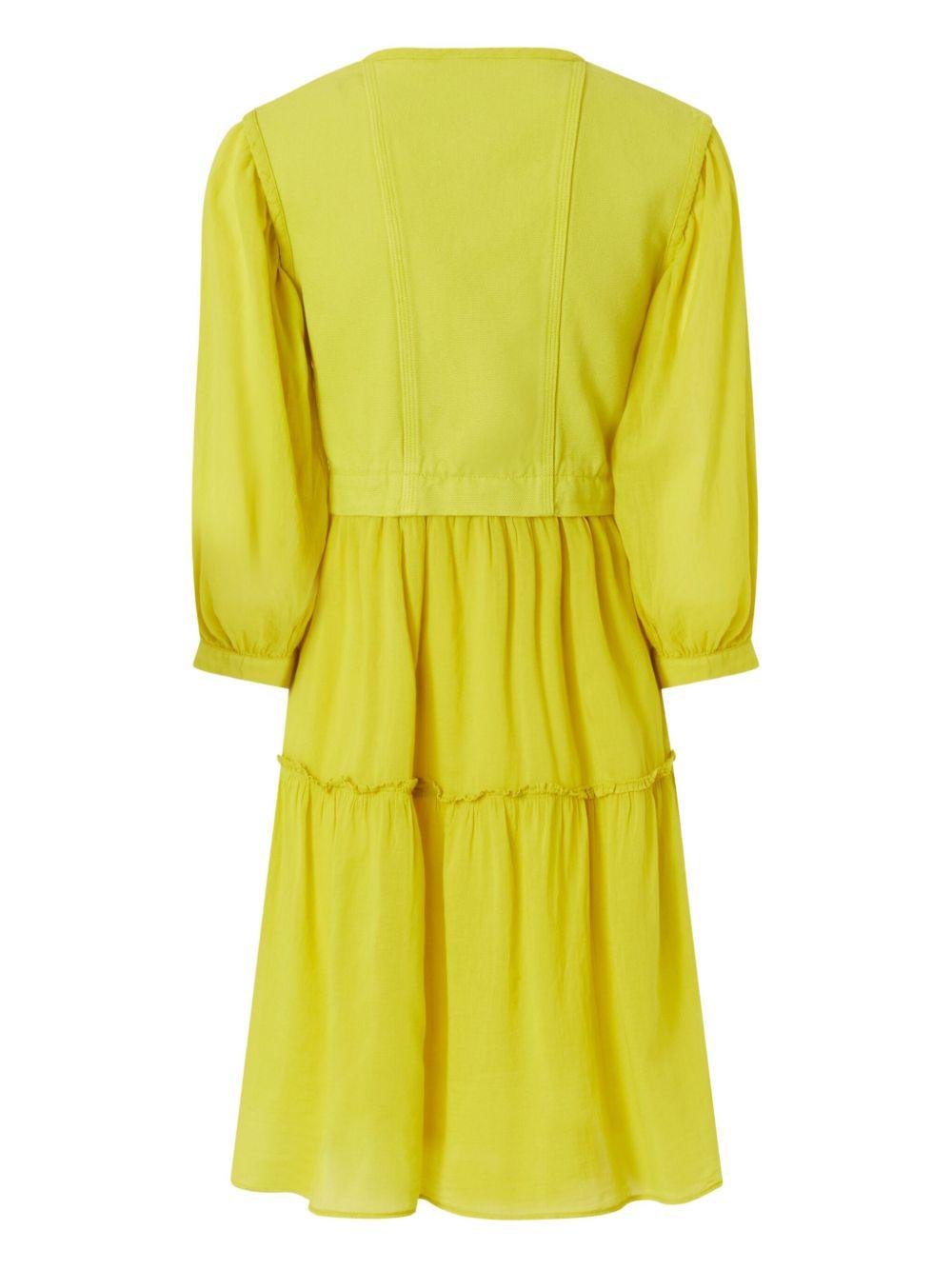 zip-fastening tiered midi dress Product Image