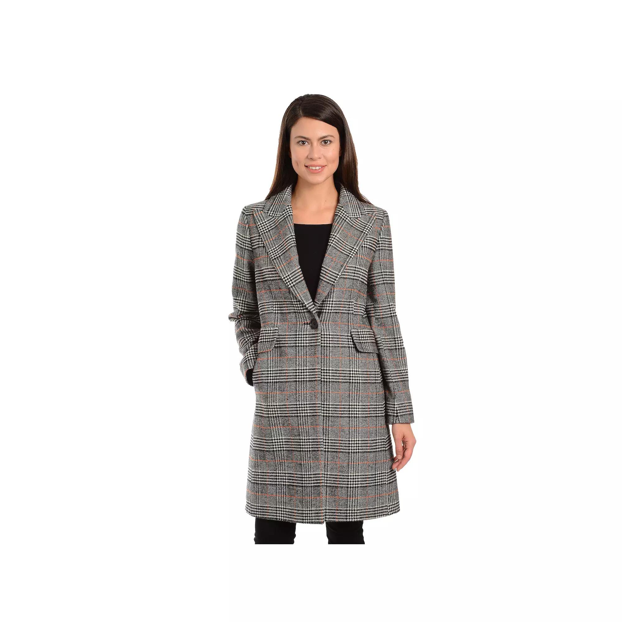 Womens Fleet Street Multi Bend Plaid Coat Product Image