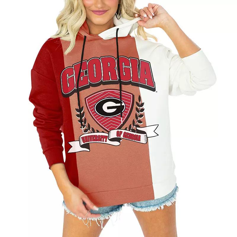 Women's Gameday Couture Red Georgia Bulldogs Hall of Fame Colorblock Pullover Hoodie, Size: XL Product Image