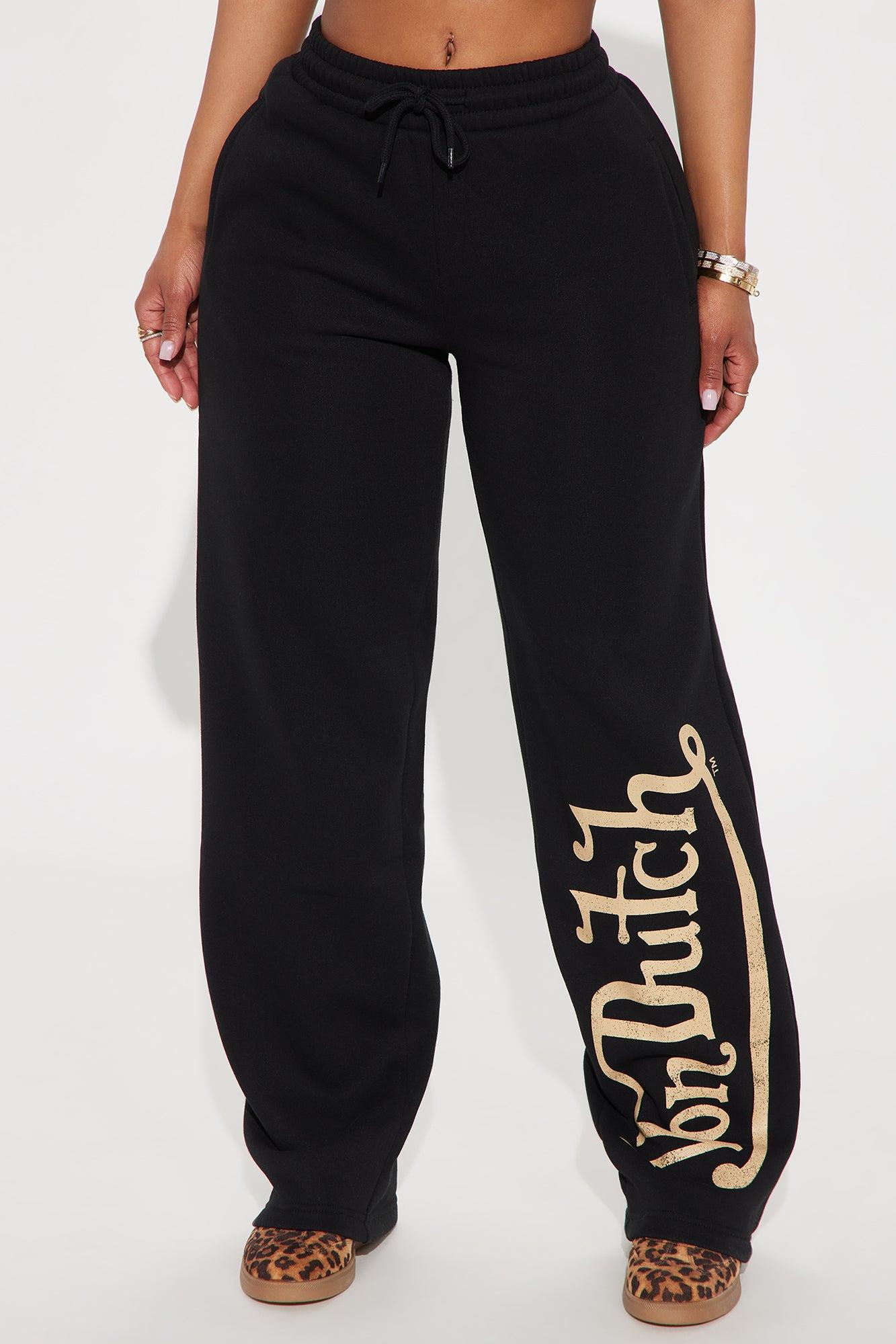 Von Dutch Vintage Wide Leg Pant - Black Product Image