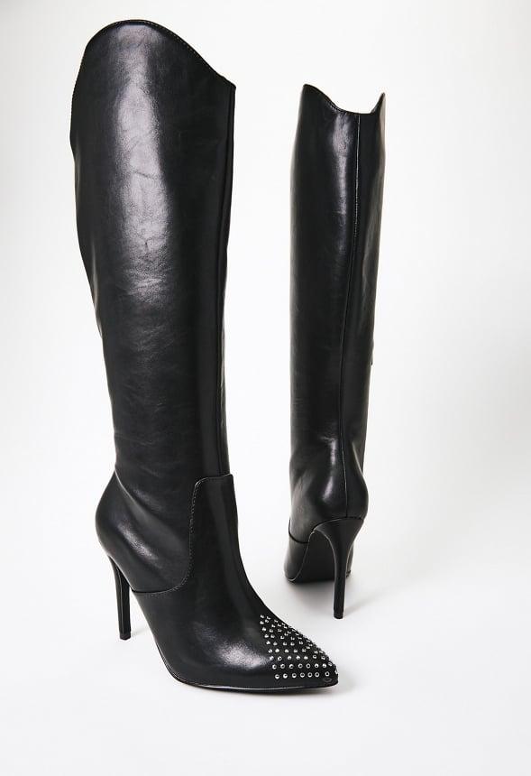 JustFab Margaux Platform Loafer Pump Womens Black/ White Size 8.5 Product Image