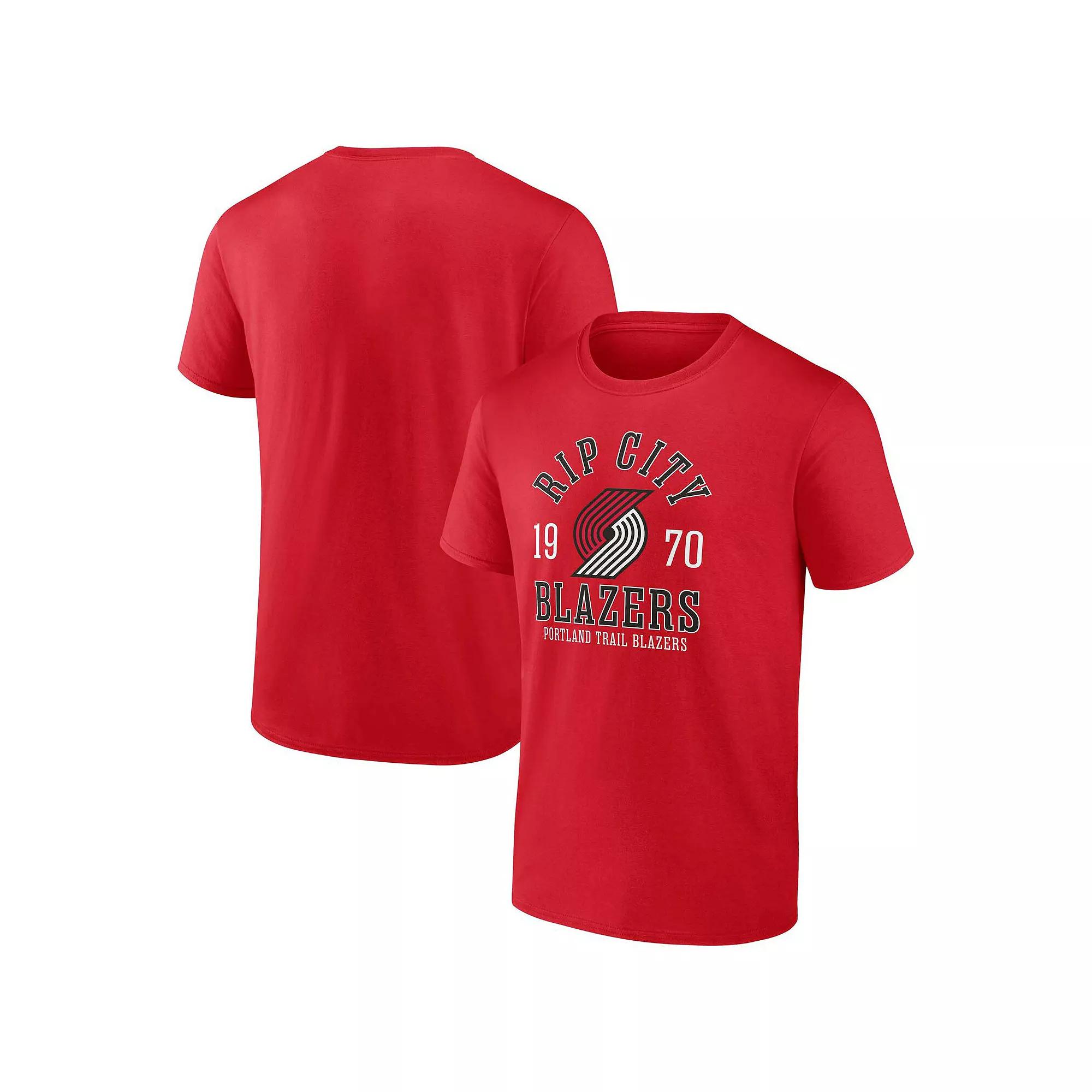 Men's Fanatics Red Portland Trail Blazers Iconic The Extras T-Shirt,  Product Image