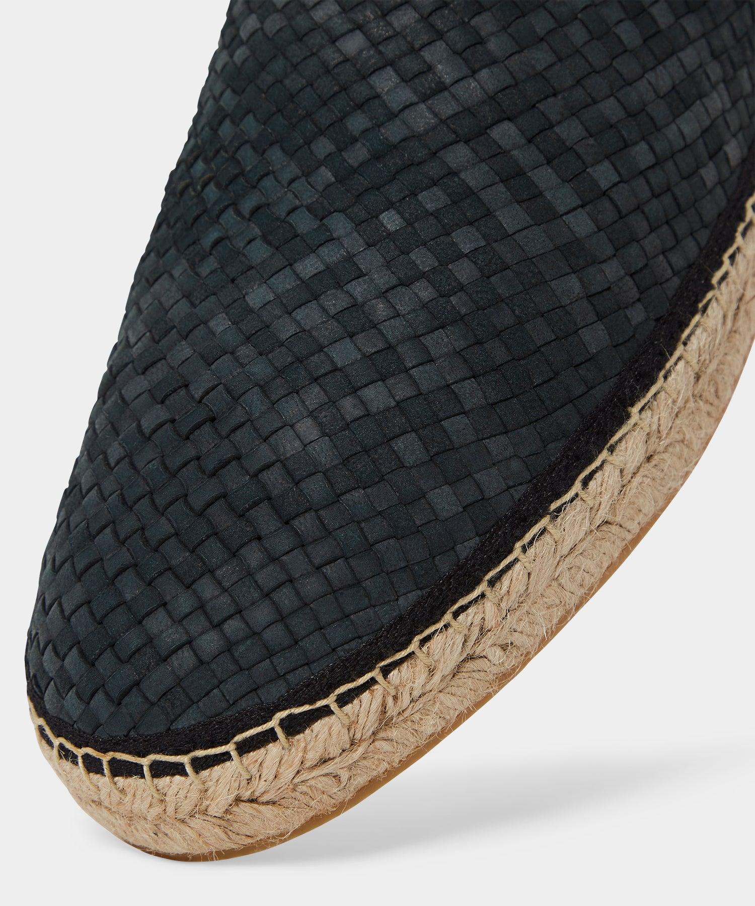 Woven Leather Espadrille Mule Product Image