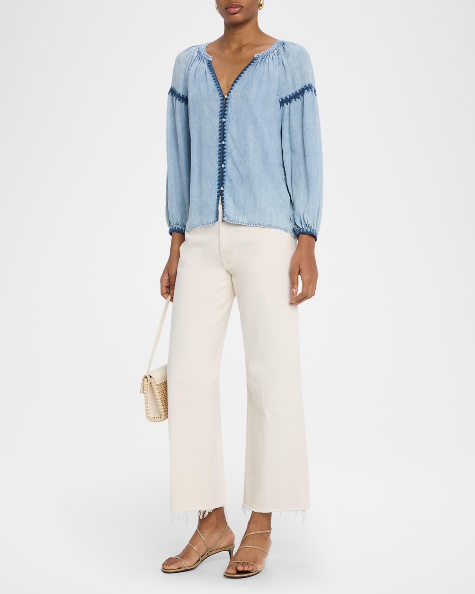 Toshi Embroidered Chambray Blouse Product Image