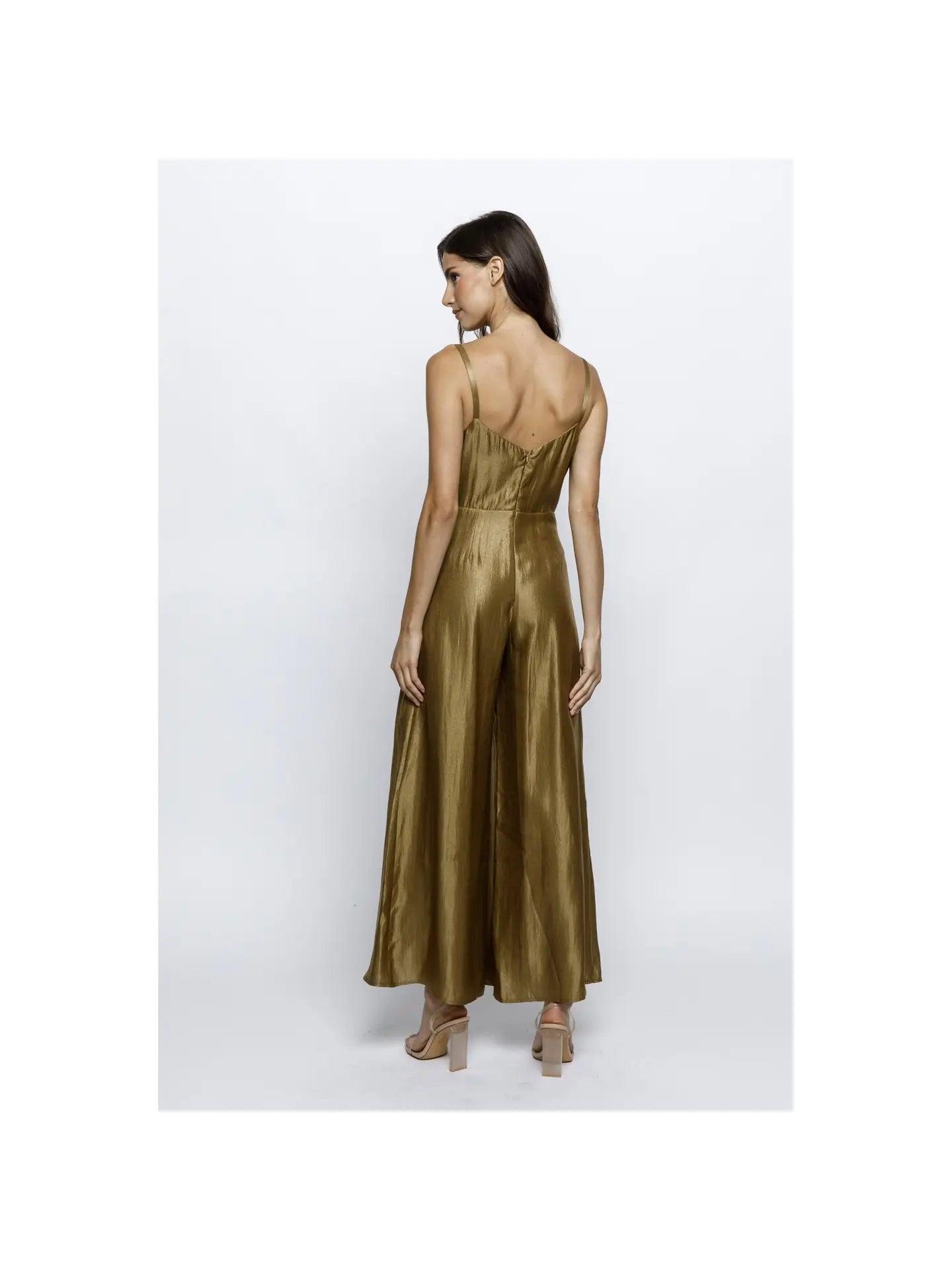 Solid Gold Wide Leg Jumpsuit Product Image