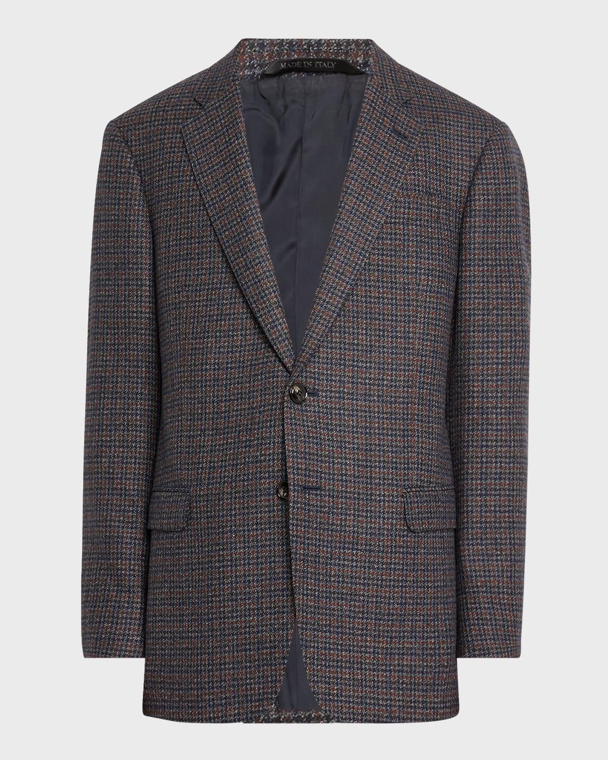 Mens Wool-Cashmere Plaid Sport Coat Product Image