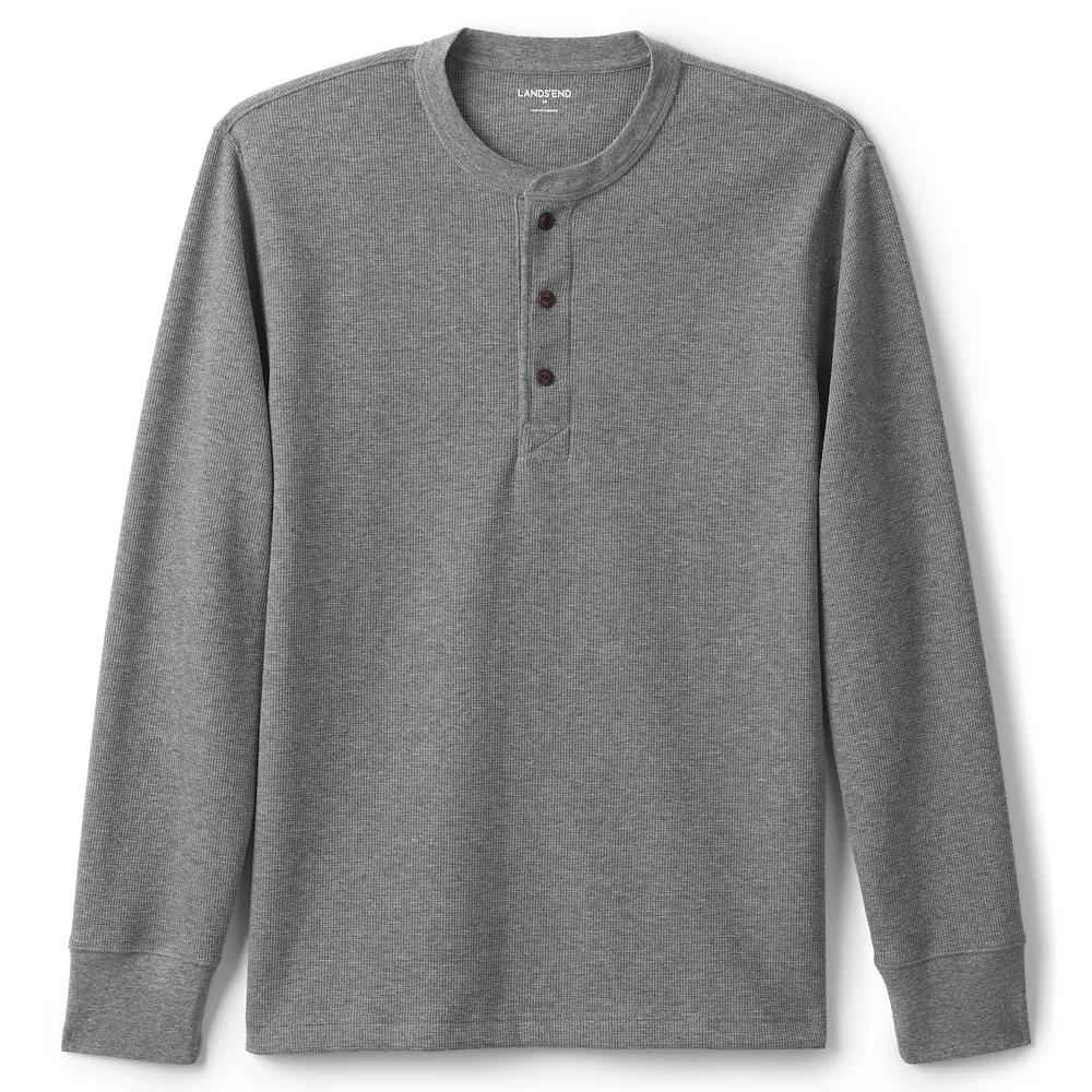 Men's Lands' End Comfort-First Regular-Fit Thermal Waffle Henley,  Product Image