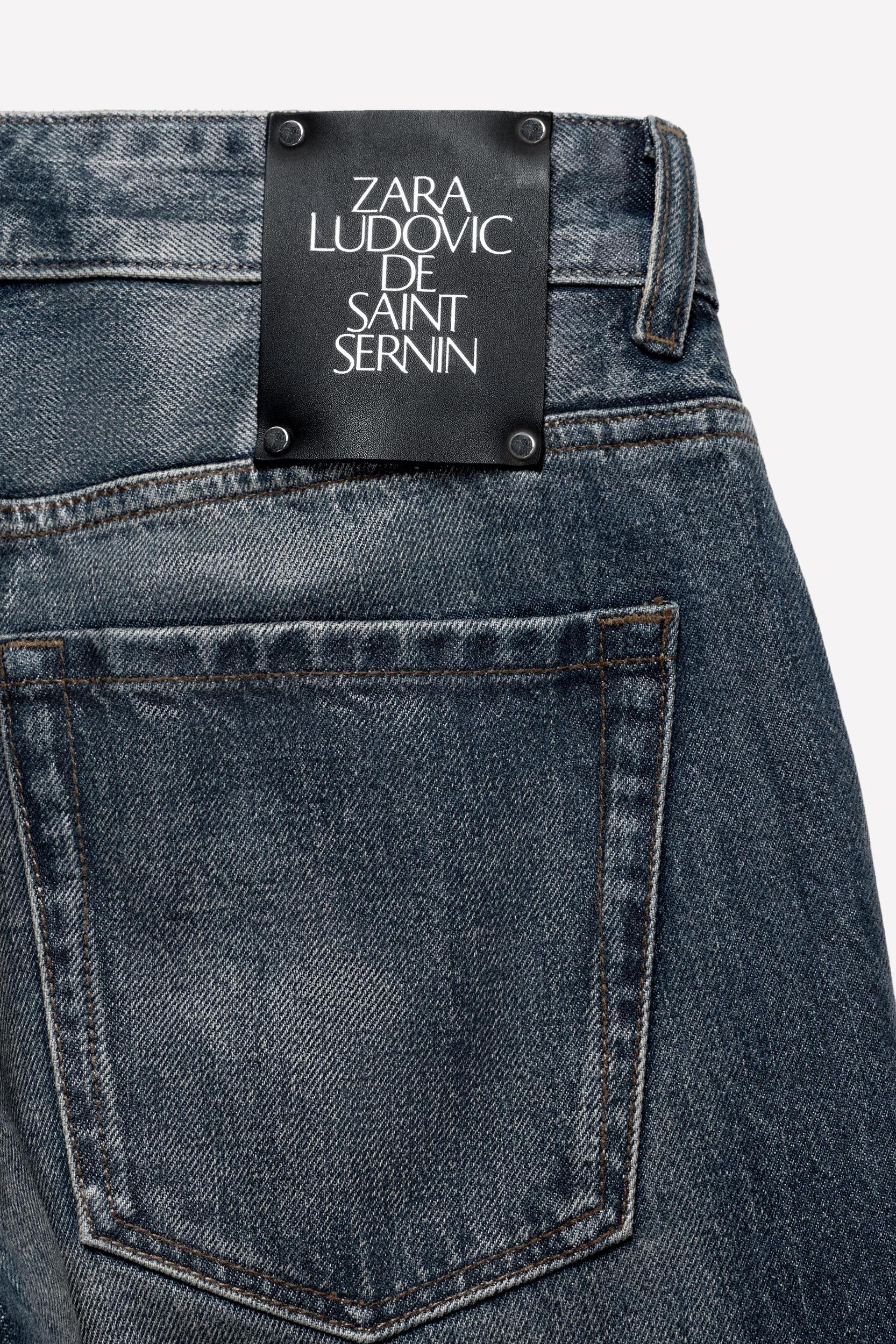 LUDOVIC DE SAINT SERNIN x ZARA WAXED LOW RISE SLIM JEANS Product Image