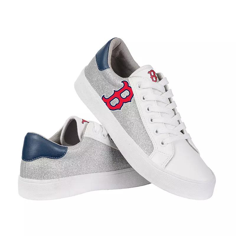 Women's FOCO Boston Red Sox Glitter Sneakers, Size: 6, White Product Image