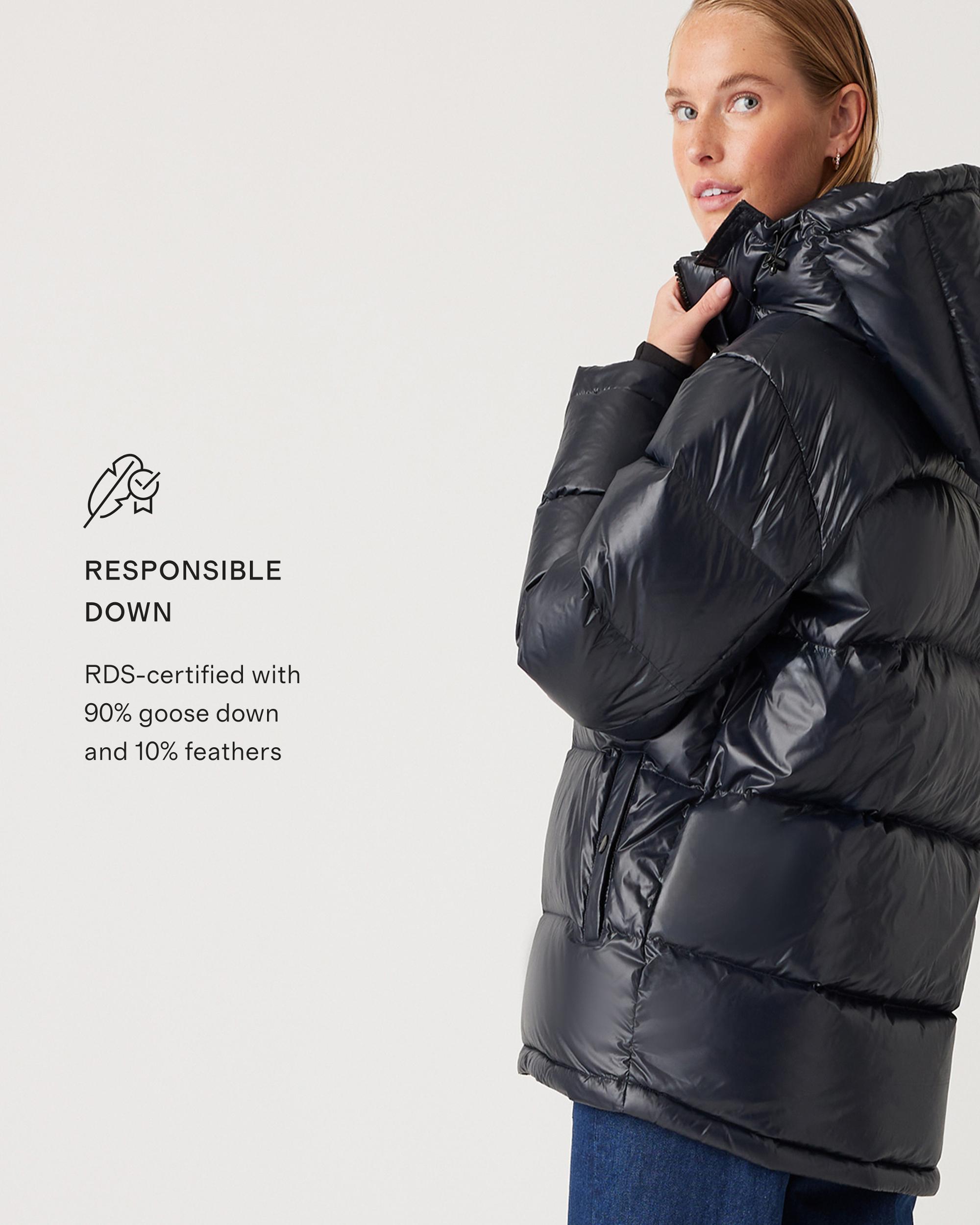 Quince | Women's Responsible Down Cropped Puffer Jacket Size XL, Recycled Polyester Product Image