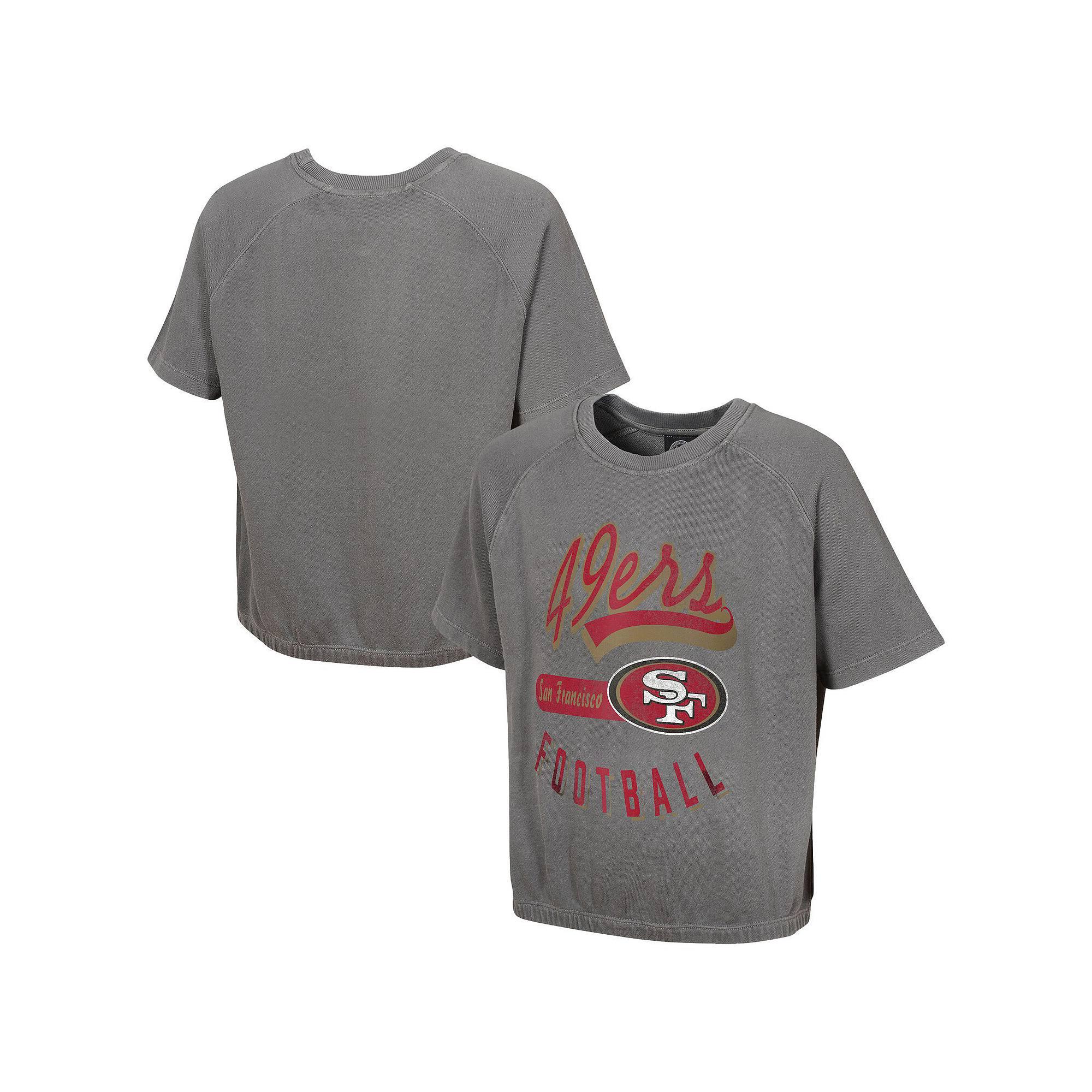 Women's Gray San Francisco 49ers Mineral Wash Short Sleeve Top,  Product Image