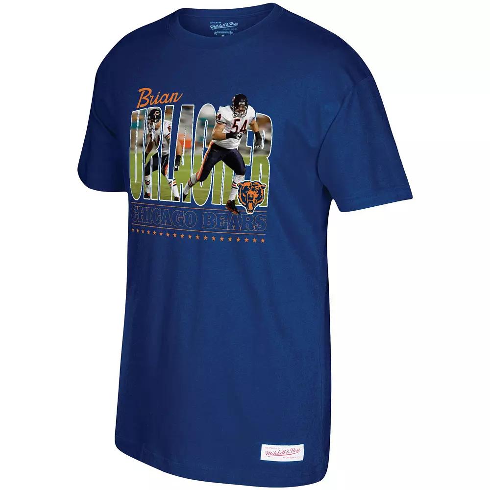 Men's Mitchell & Ness Brian Urlacher Navy Chicago Bears Photo Real T-Shirt,  Product Image
