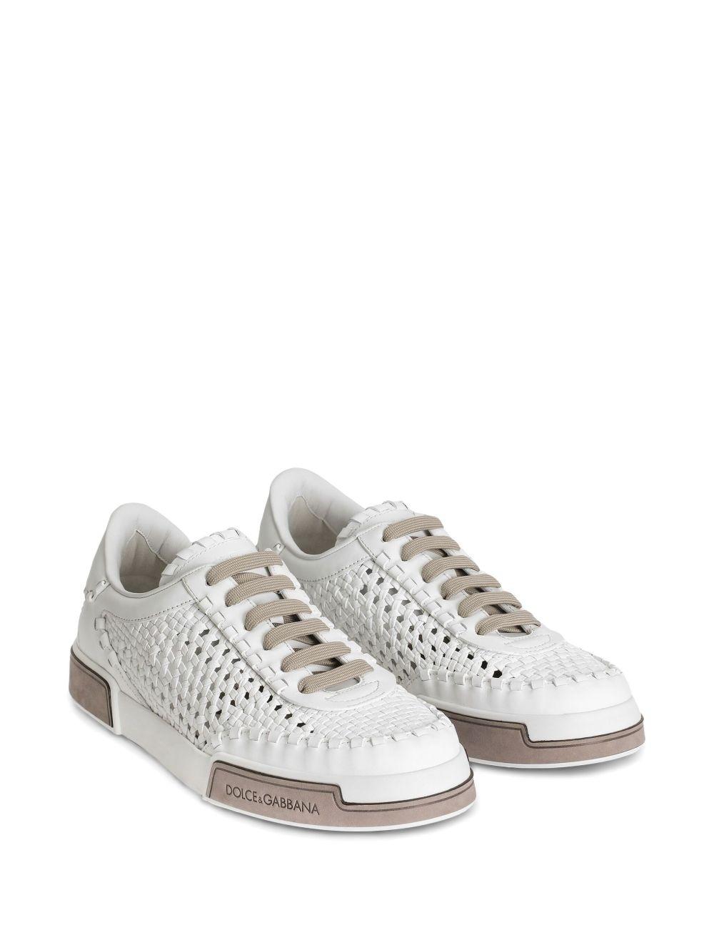 woven leather sneakers Product Image