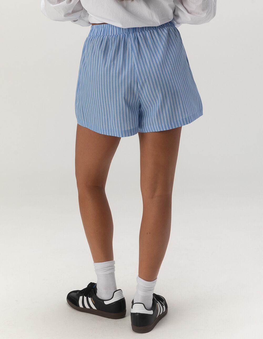FULL TILT Womens Poplin Boxer Shorts - BLUE COMBO Product Image