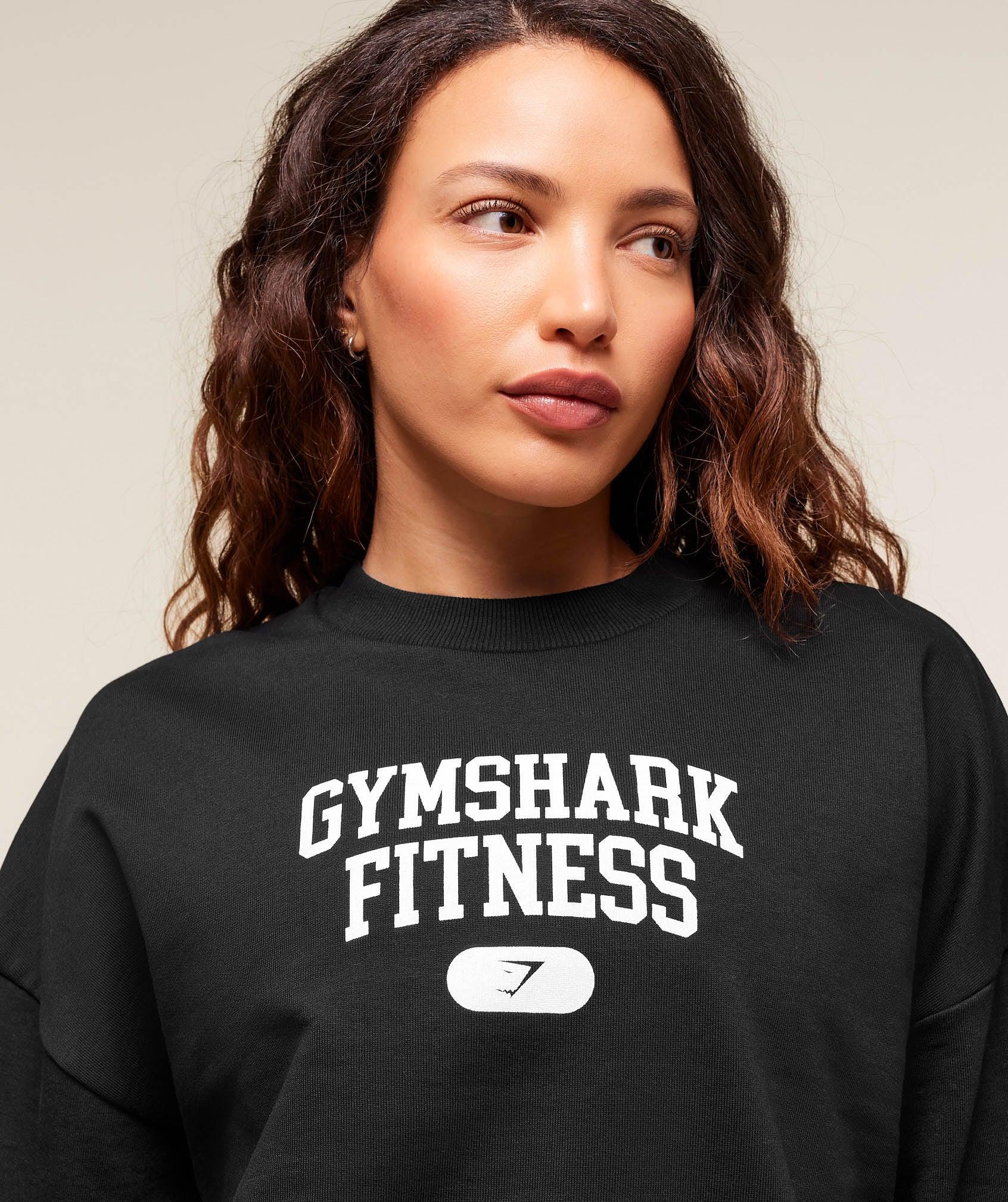 Gymshark Campus Graphic Pullover - Black Female Product Image