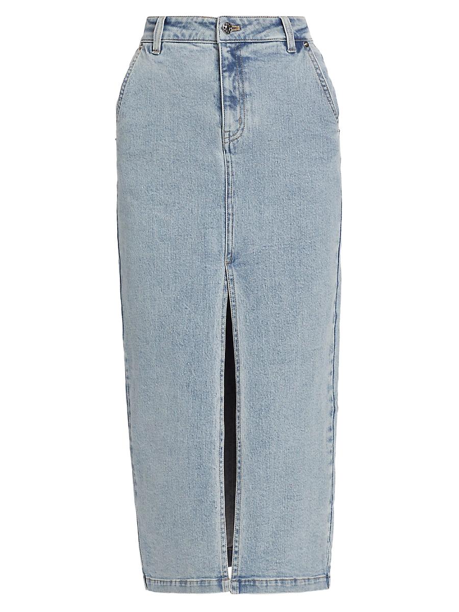Womens Medina Denim Midi-Skirt Product Image