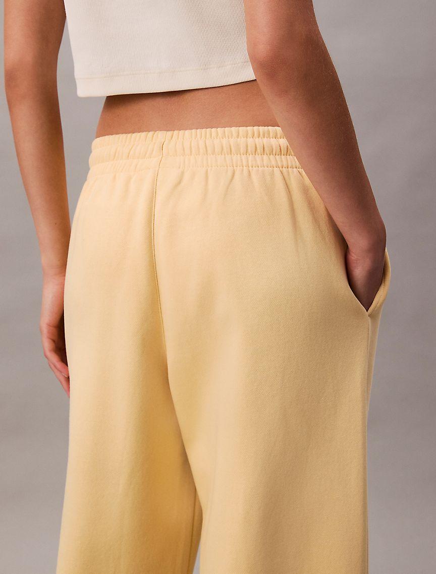 Monogram Logo Fleece Wide Leg Sweatpants Product Image