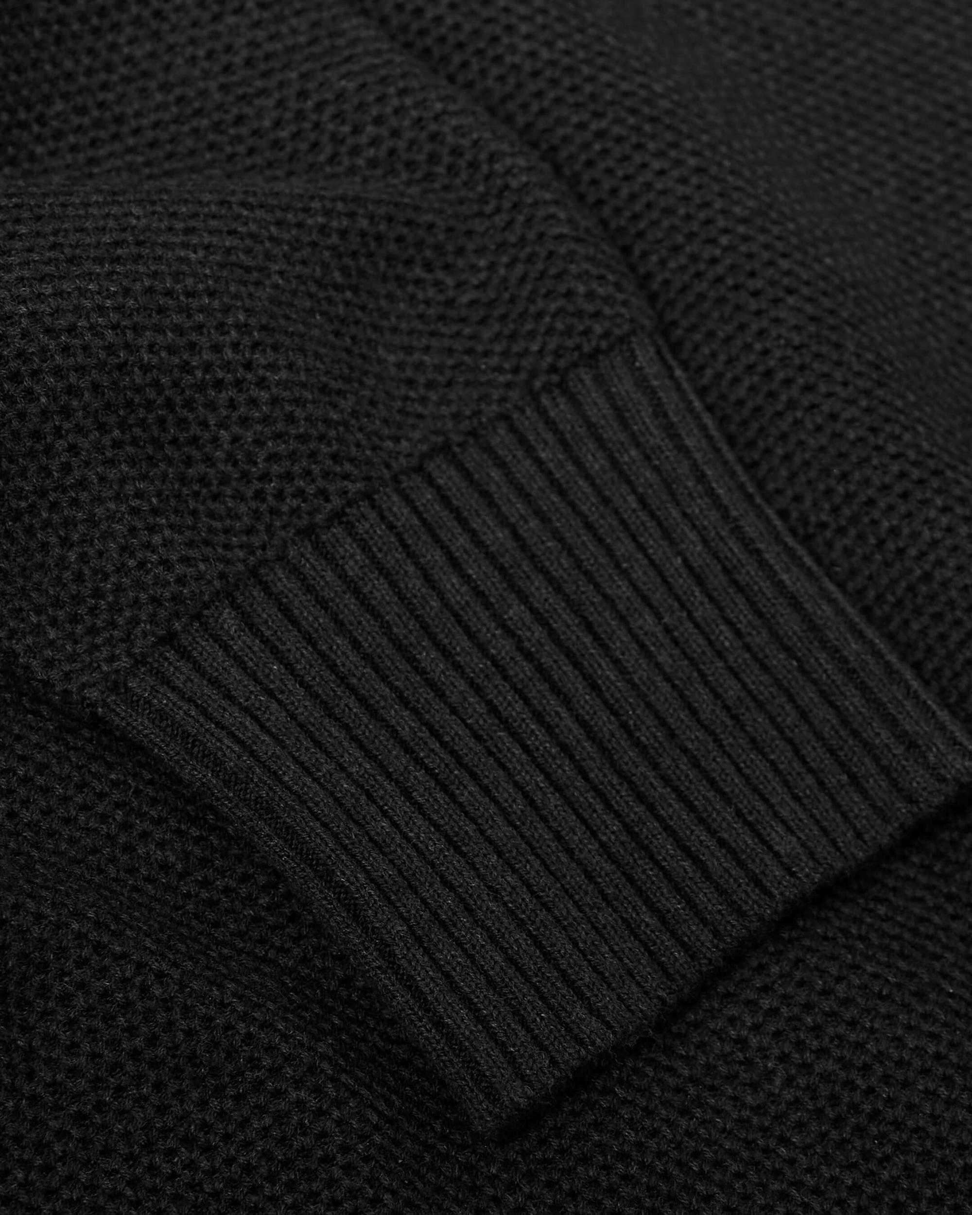 Charcoal Heather Gray Pique Crew Sweater Product Image