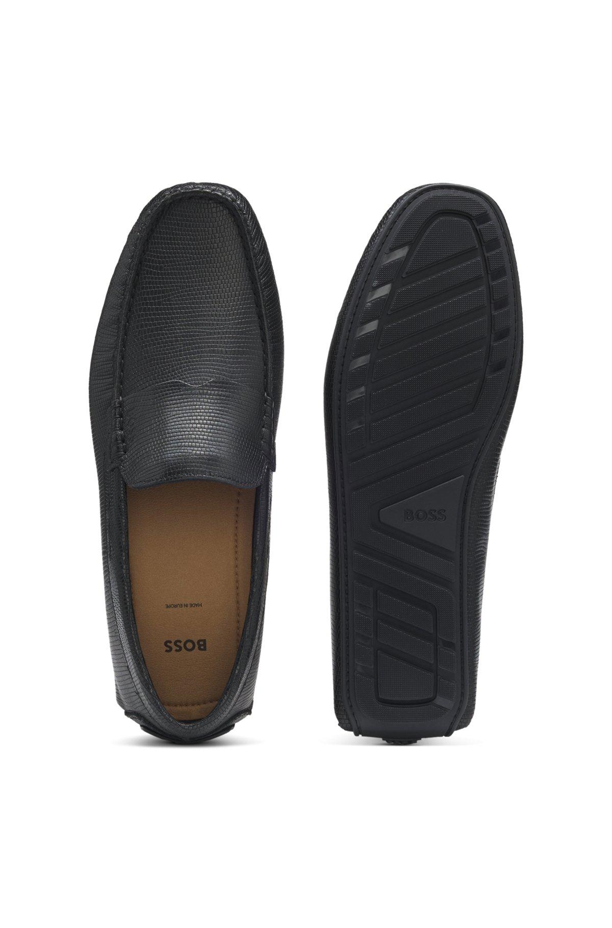 Driver-sole moccasins in printed leather Product Image