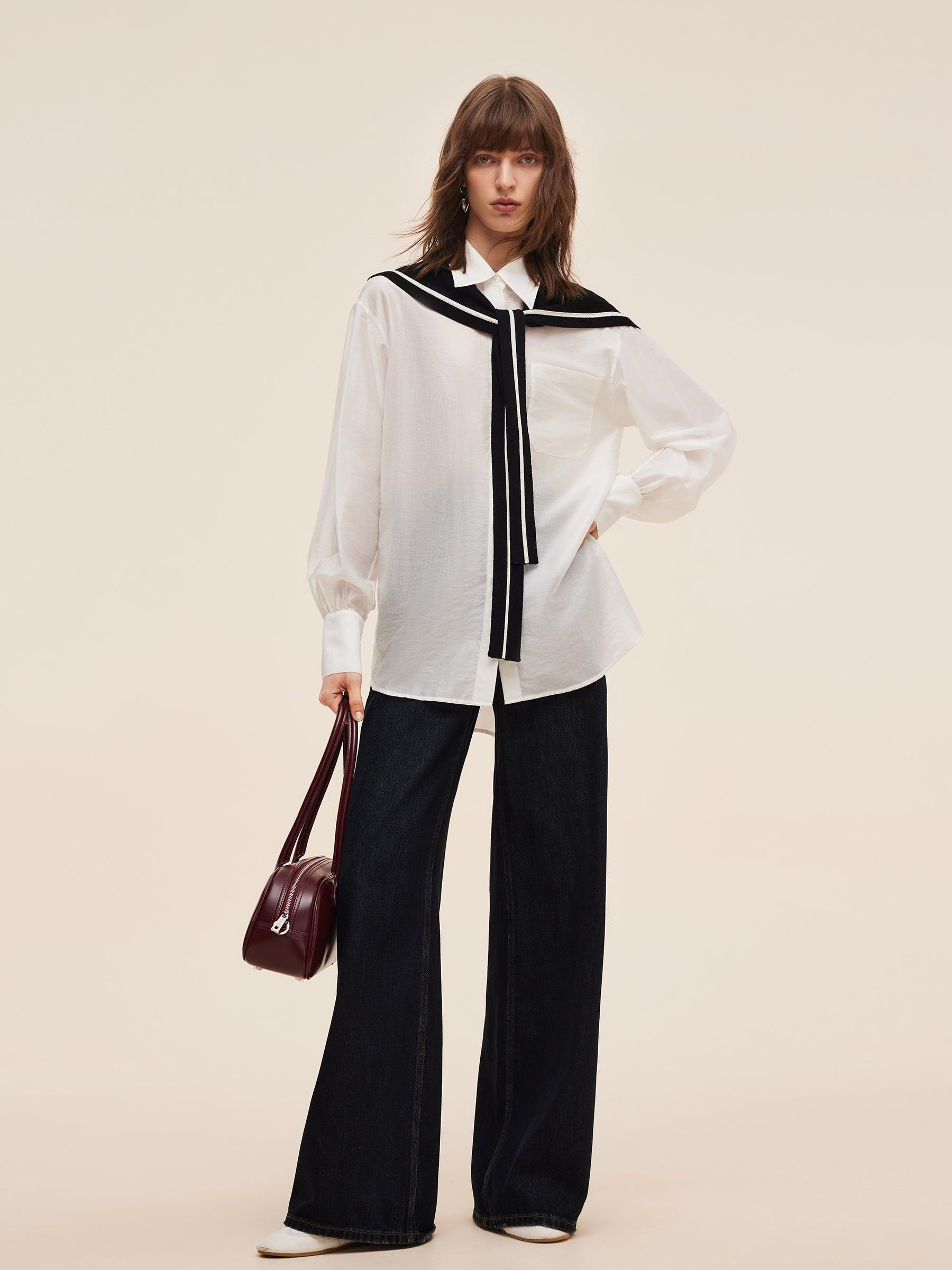 Tencel Blend Women Long Sleeve Shirt Product Image