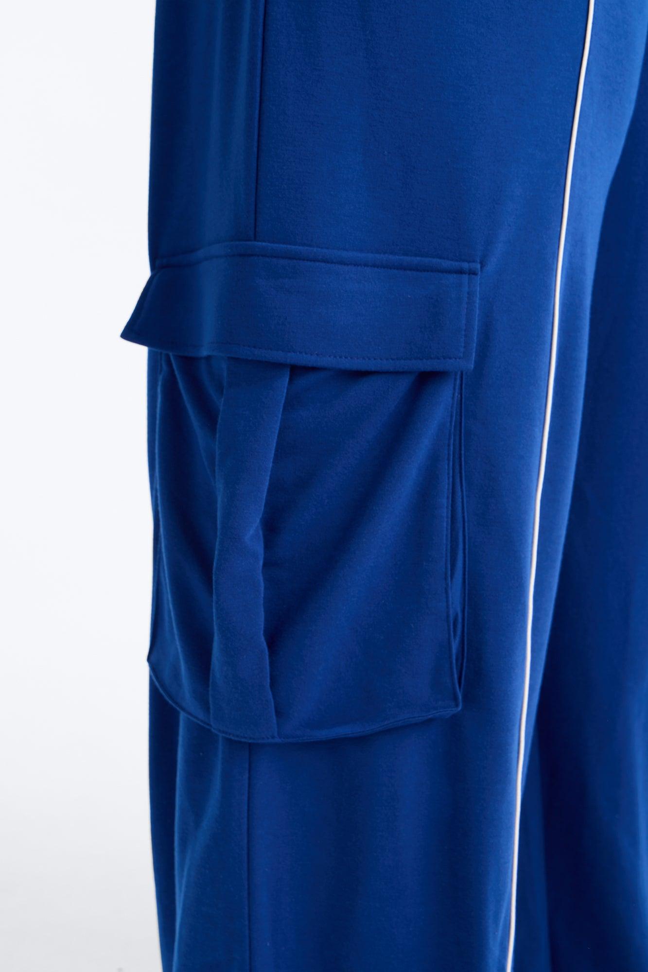 Walk And Talk Wide Leg Jumpsuit - Navy Female Product Image