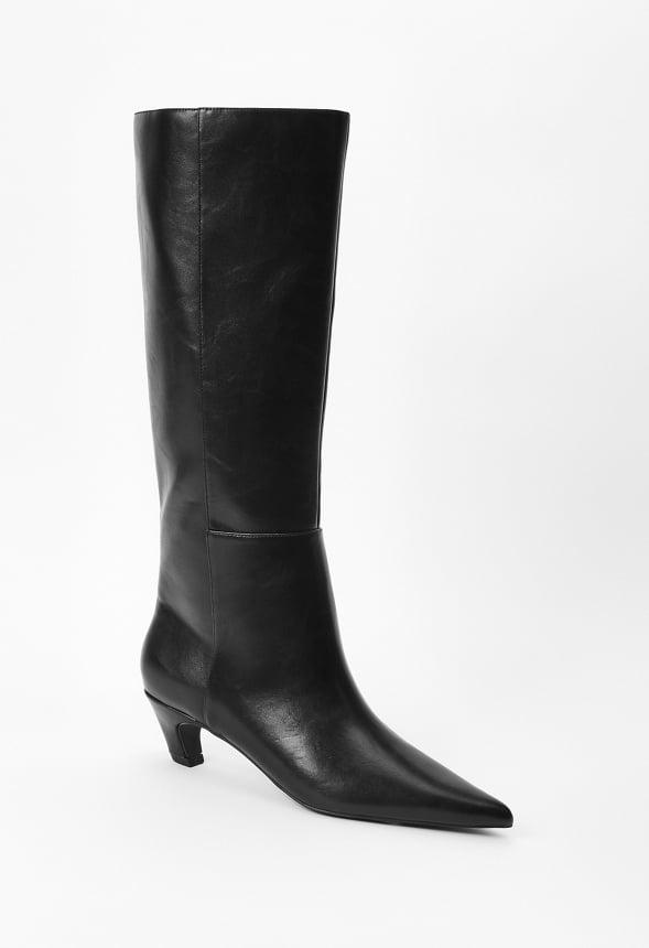 JustFab Margaux Platform Loafer Pump Womens Black/ White Size 8.5 Product Image