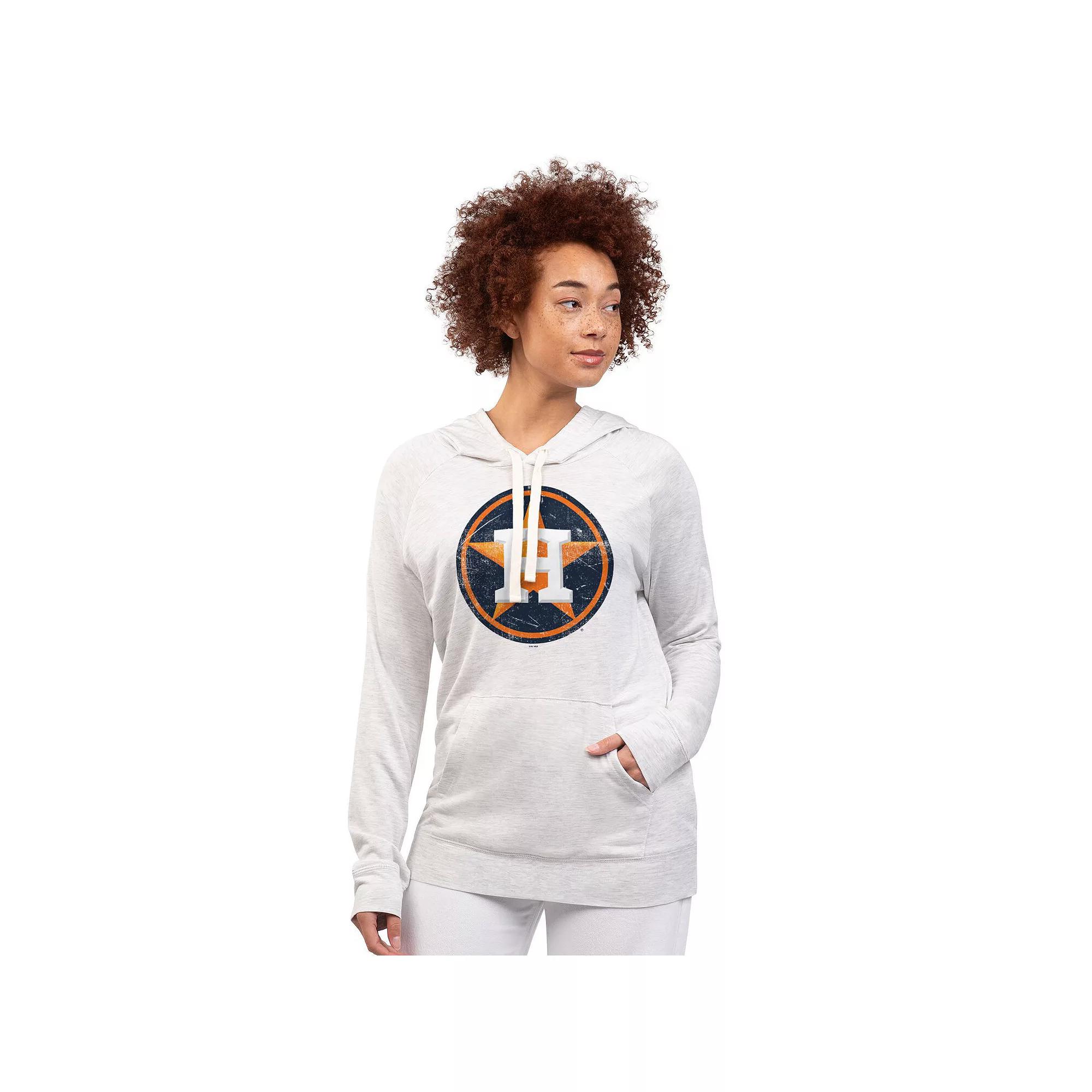 Women's G-III 4Her by Carl Banks Oatmeal Houston Astros Pregame Pullover Hoodie,  Product Image