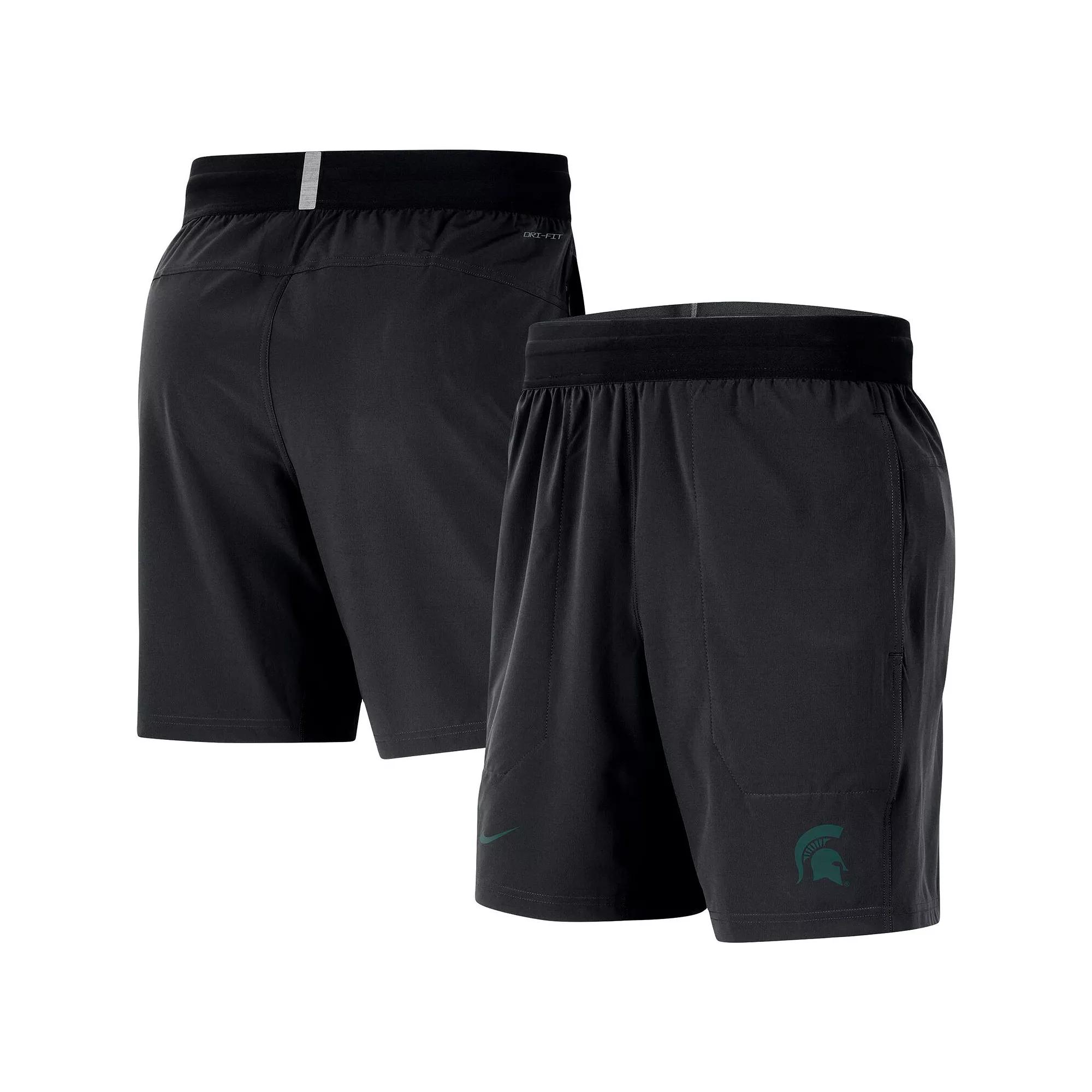 Men's Nike  Black Michigan State Spartans Player Performance Shorts, Size: 2XL Product Image