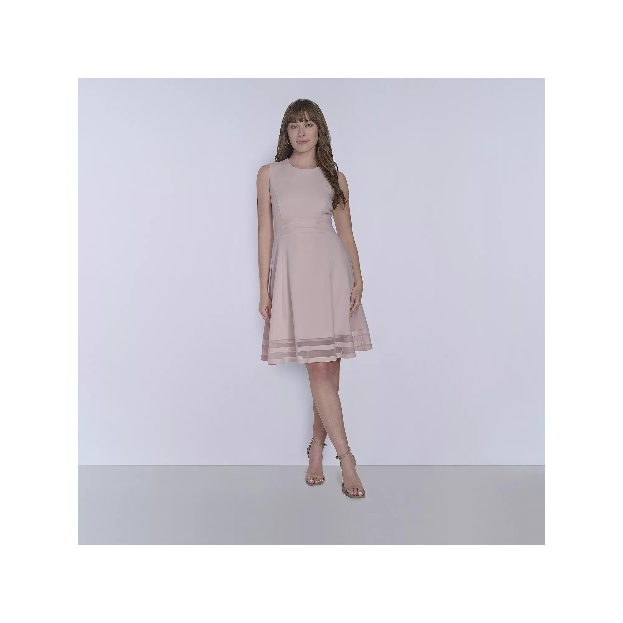 Women's Andrew Marc Scoopneck Sleeveless A-Line Mini Dress,  Product Image