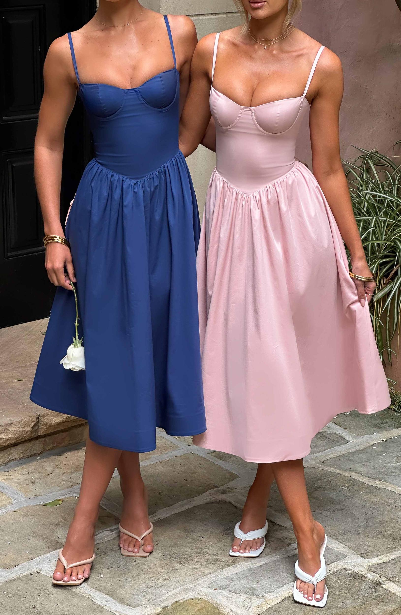 Daisey Midi Dress - Navy Product Image