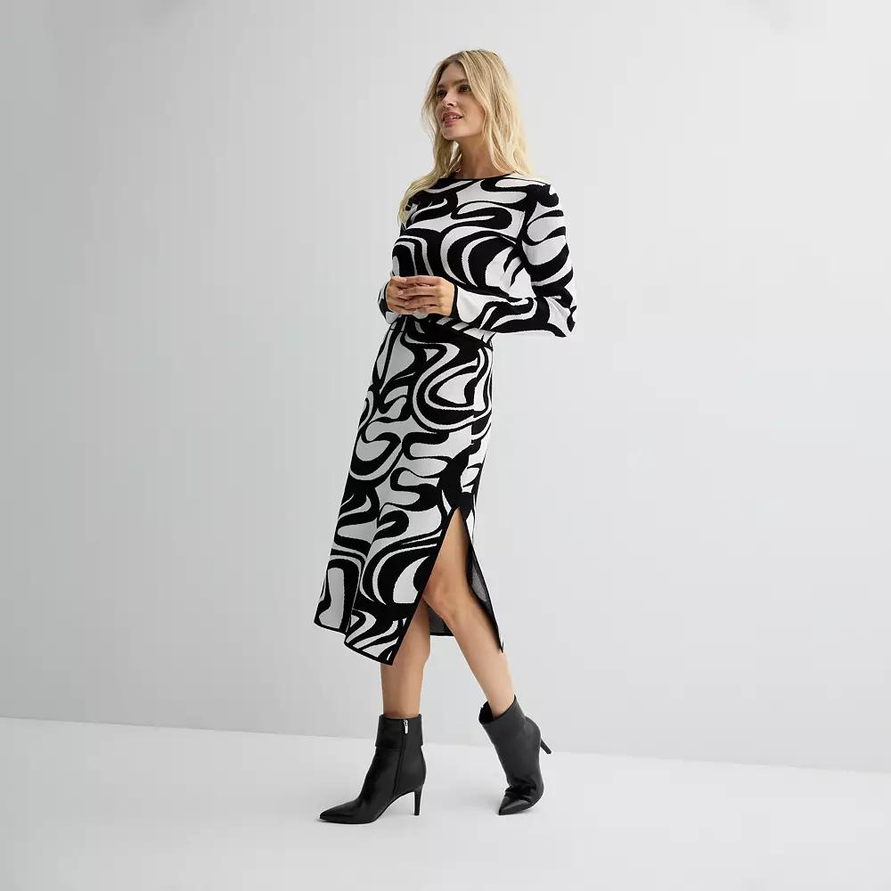 Womens INTEMPO Intarsia Midi Skirt Product Image