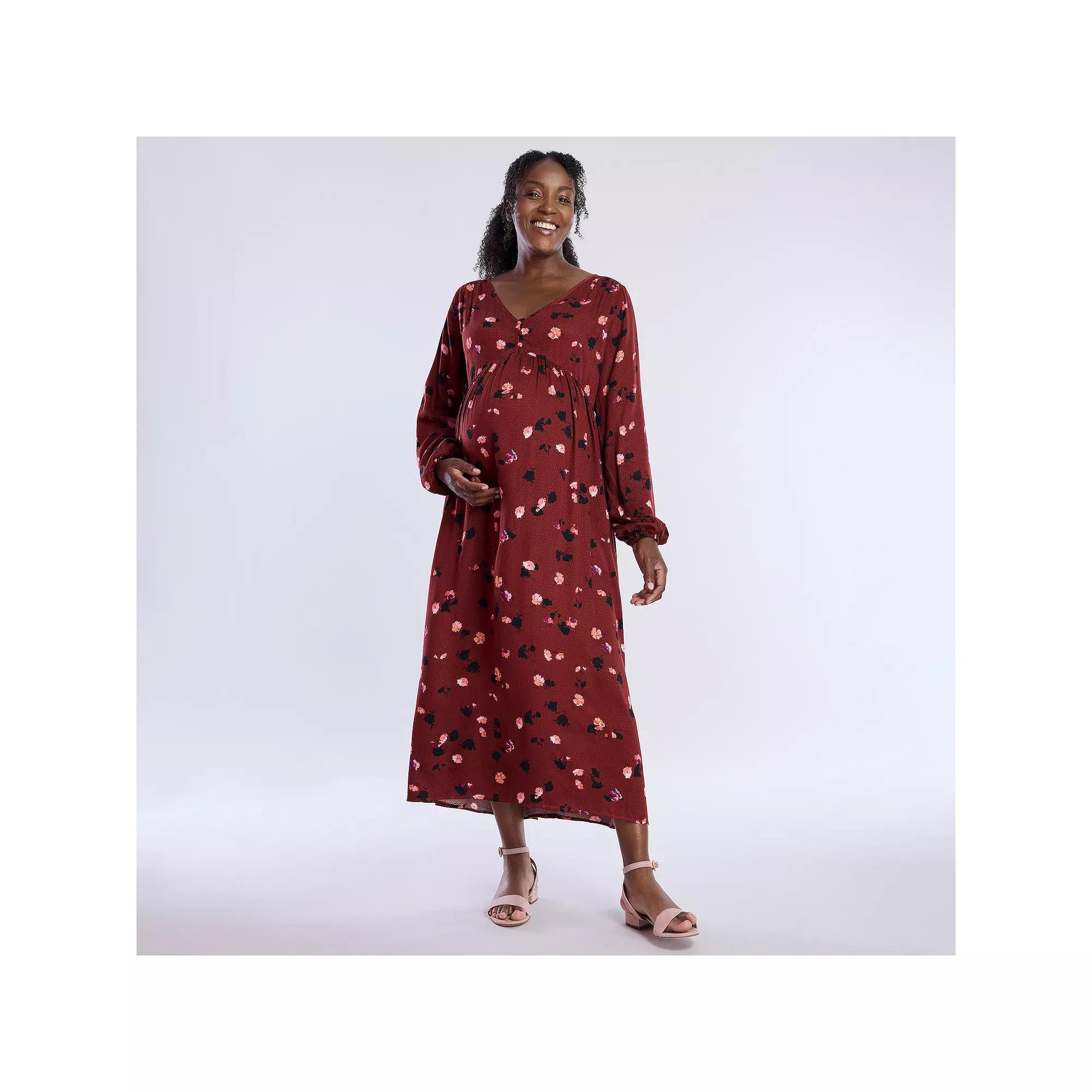 Maternity Motherhood® Button Front Midi Dress, Women's,  Product Image